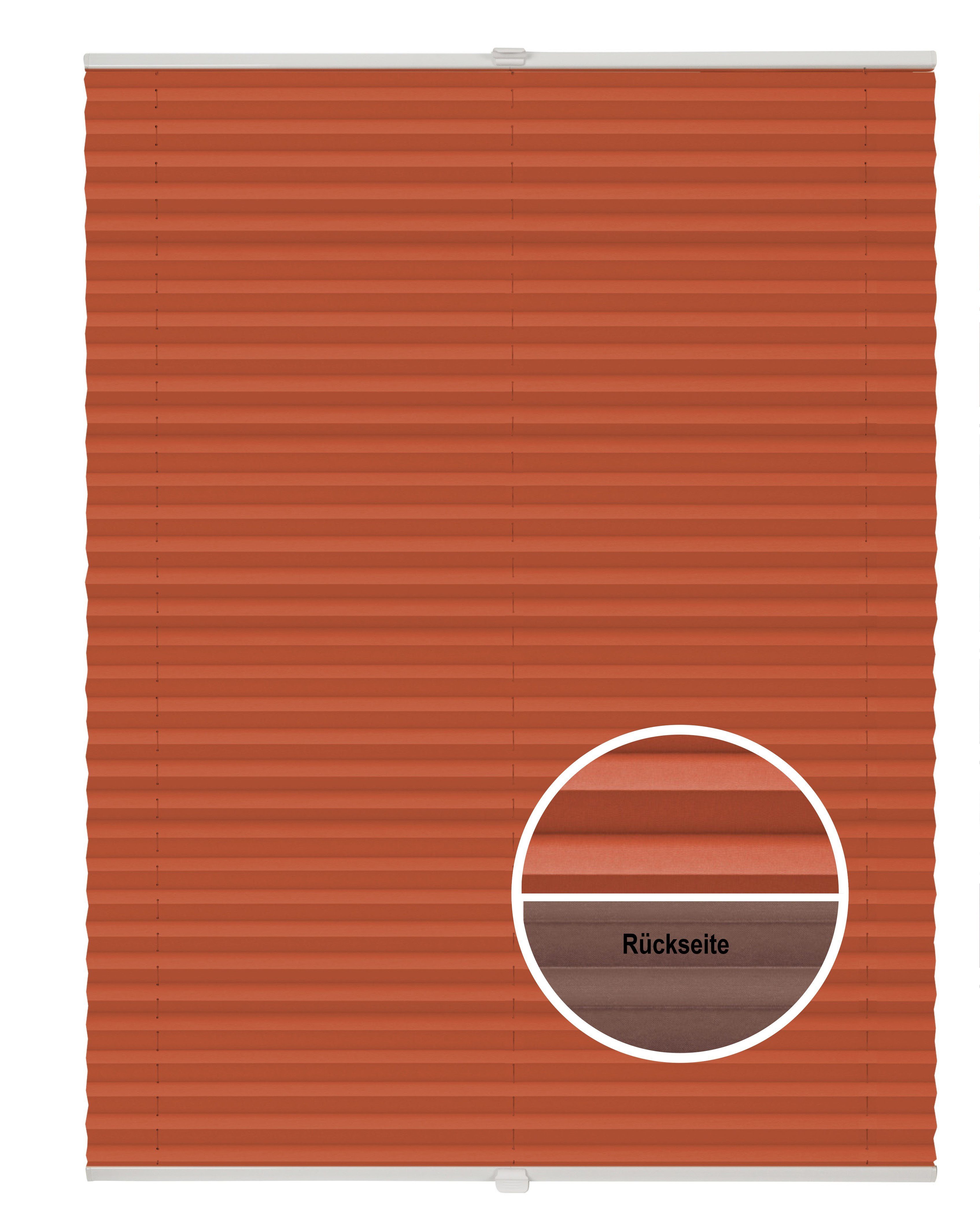ondeco Plissee Basic Thermo, ohne Bohren, verspannt, Klemmträger mit Feststellschraube