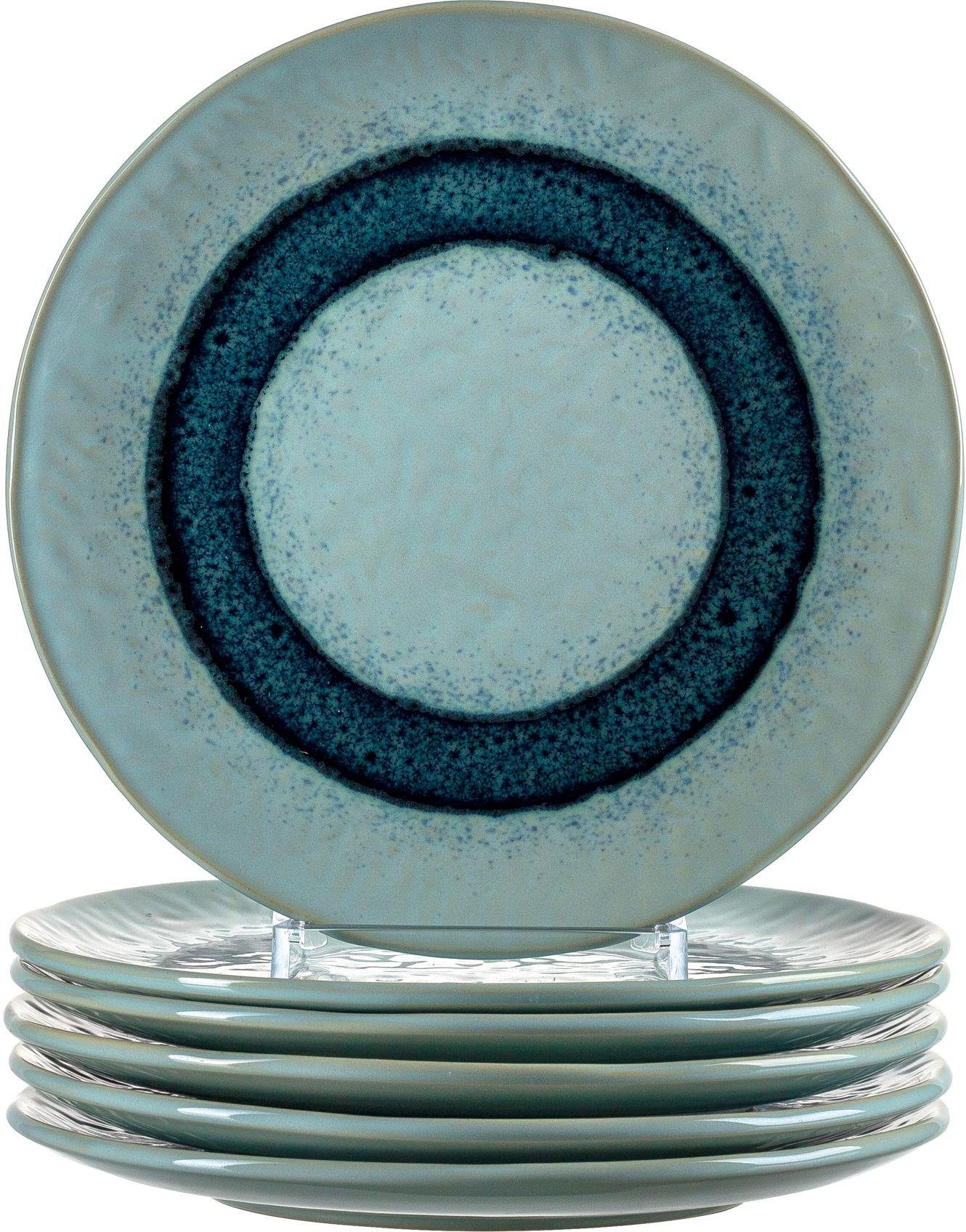 6 tiefe Keramik Teller Leonardo Teller Matera 6-er Set mit Glasur anthrazit 20,7 cm 018562 spülmaschinengeeignet