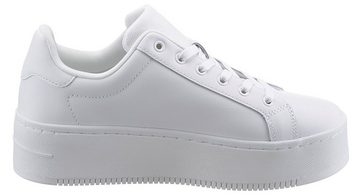 Tommy Jeans TOMMY JEANS FLATFORM ESS Plateausneaker im monochromen Look, Freizeitschuh, Halbschuh, Schnürschuh