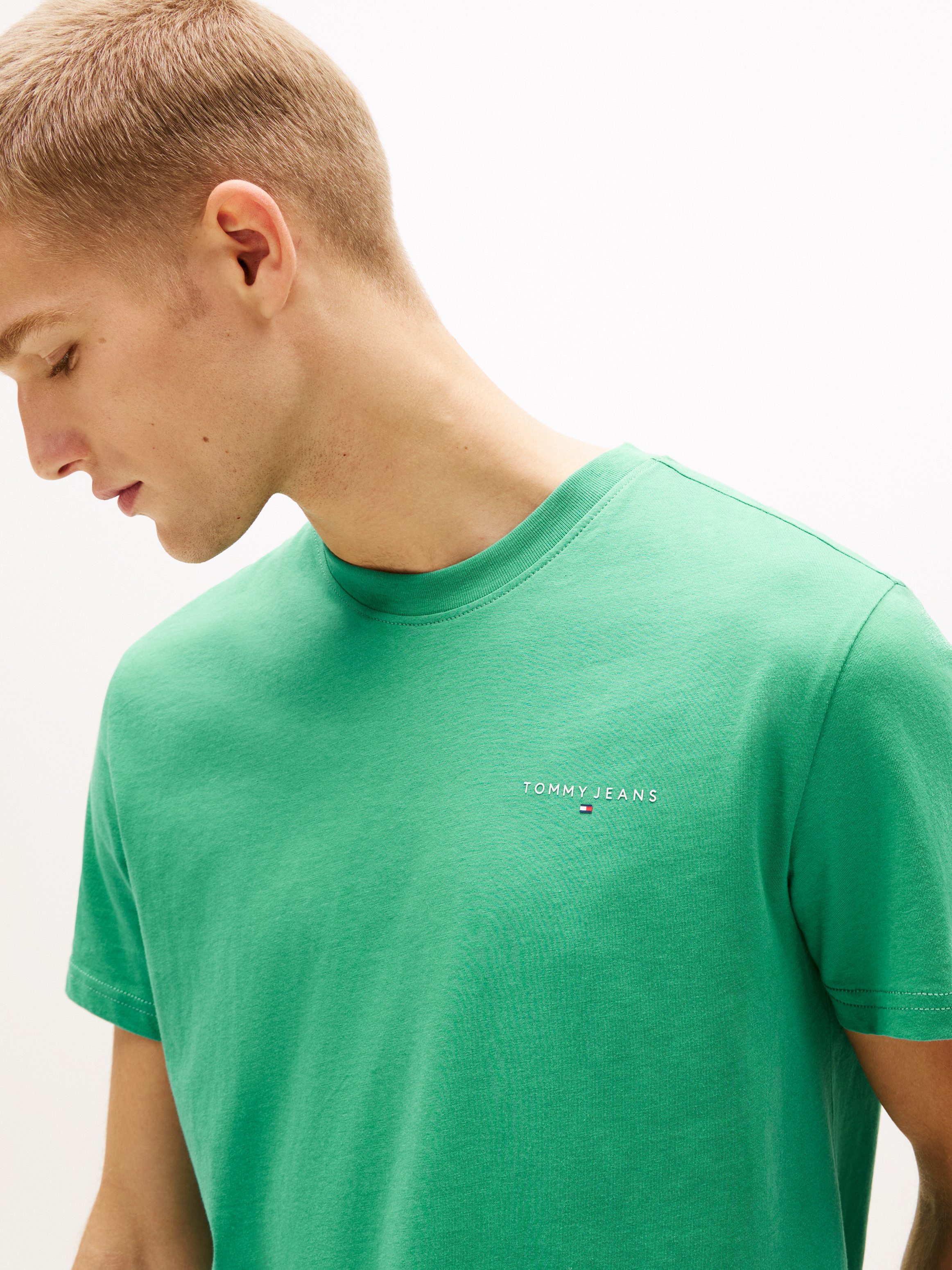 Tommy Jeans T-Shirt TJM SLIM LINEAR CHEST TEE EXT Mit Rundhalsausschnitt günstig online kaufen