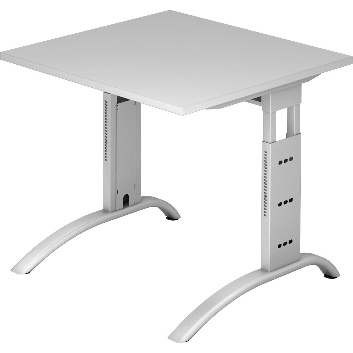 HAMMERBACHER Schreibtisch Schreibtisch 80x80cm höhenverstellbar bis 85cm Grau