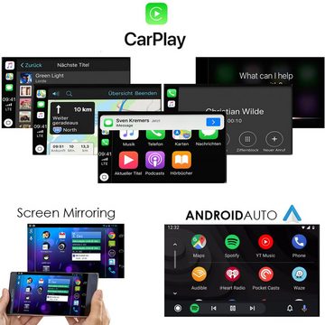 TAFFIO Für Audi A6 Q7 MMI 3G+HIGH Wireless Carplay AndroidAuto USB Interface Einbau-Navigationsgerät