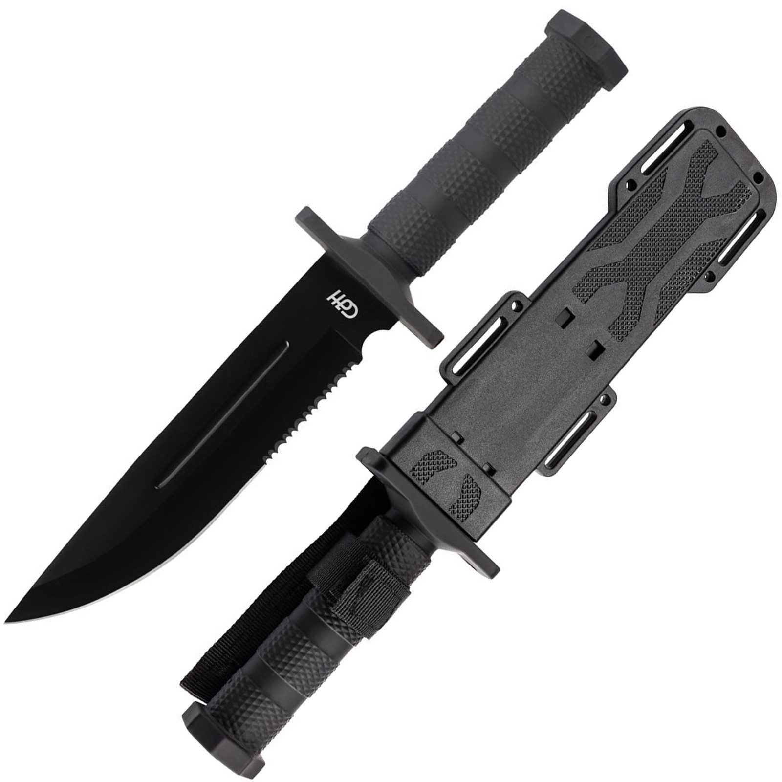 CJH Universalmesser Gürtelmesser Outdoor Survival Ножі Fahrtenmesser, Jagdmesser Säge Scheide