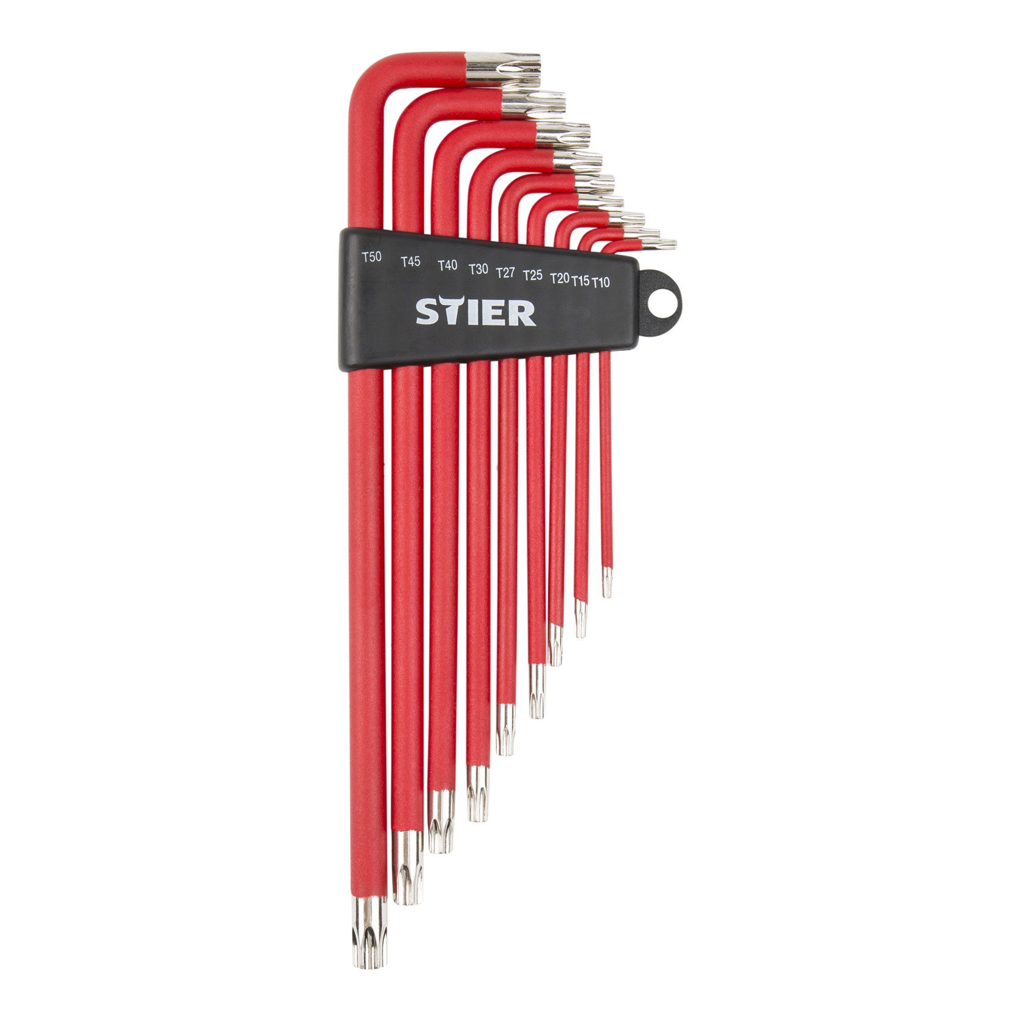 Stier Bit-Schraubendreher STIER Winkelschraubendreher-Satz Torx 9-teilig Winkelschlüsselsatz mit