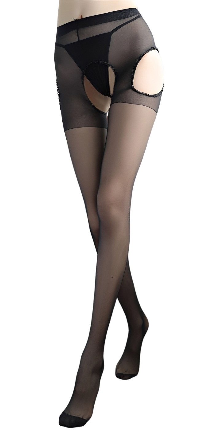 Lovolotti Ouvert Strumpfhose L78 Damen sexy Strumpfhose transparent offen