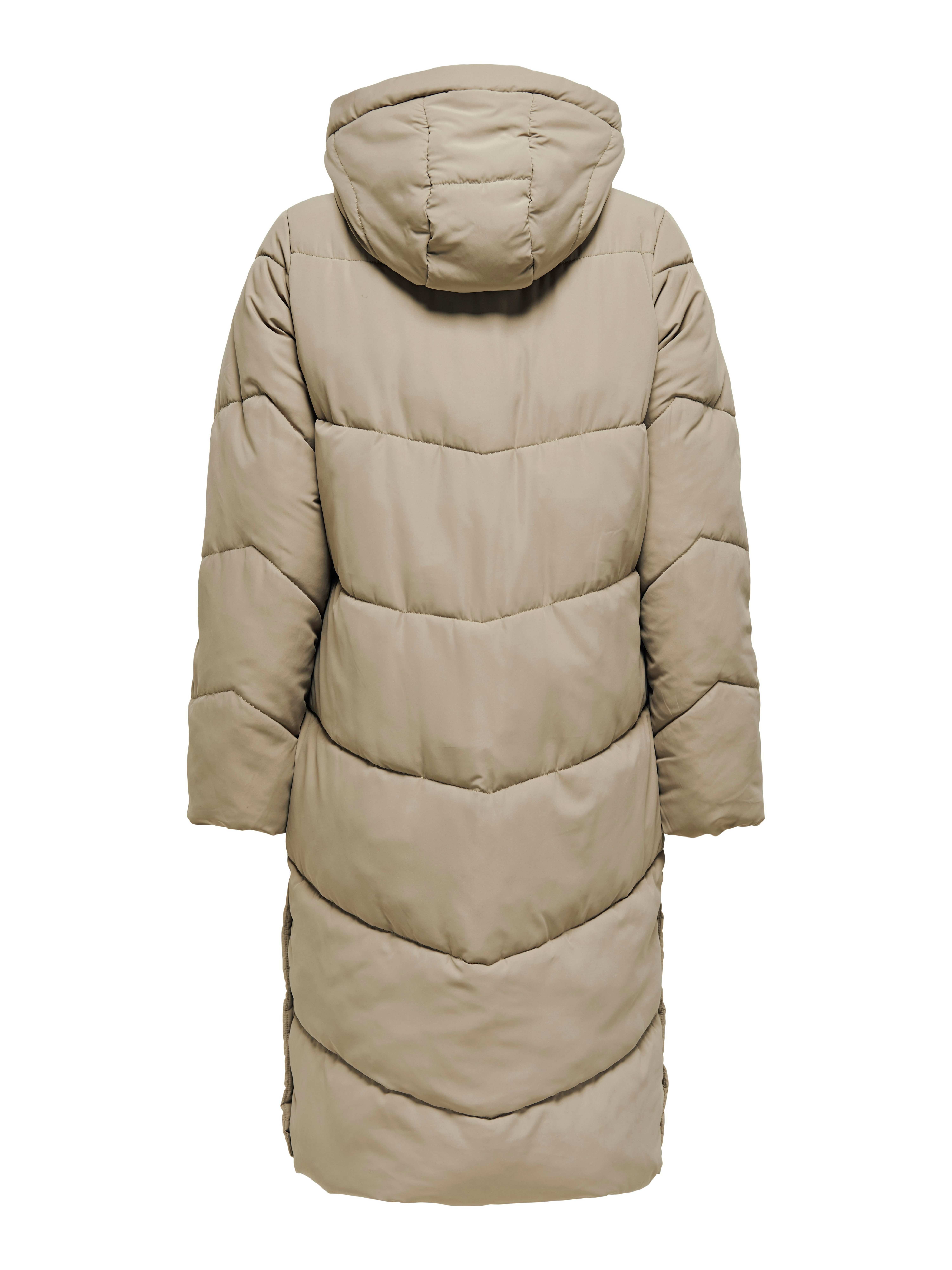 ONLY Steppmantel ONLMEGAN LIFE LONG PUFFER COAT CS OTW verdeckter Zipper, Reißverschlusstaschen, winddicht