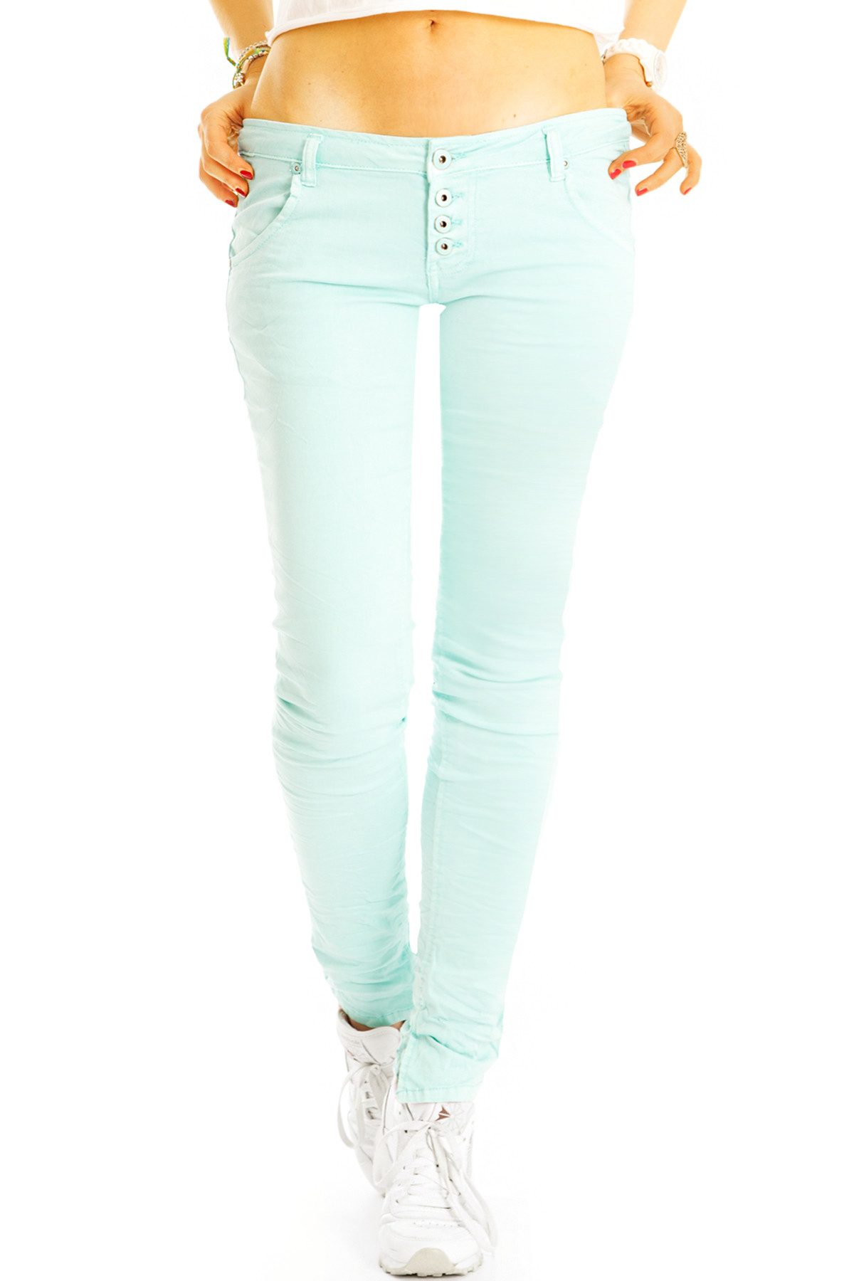 be styled Röhrenhose Hüftige Röhrenhose Slim fit Hüfthose - Damen - j4L-3 mit Stretch-Anteil