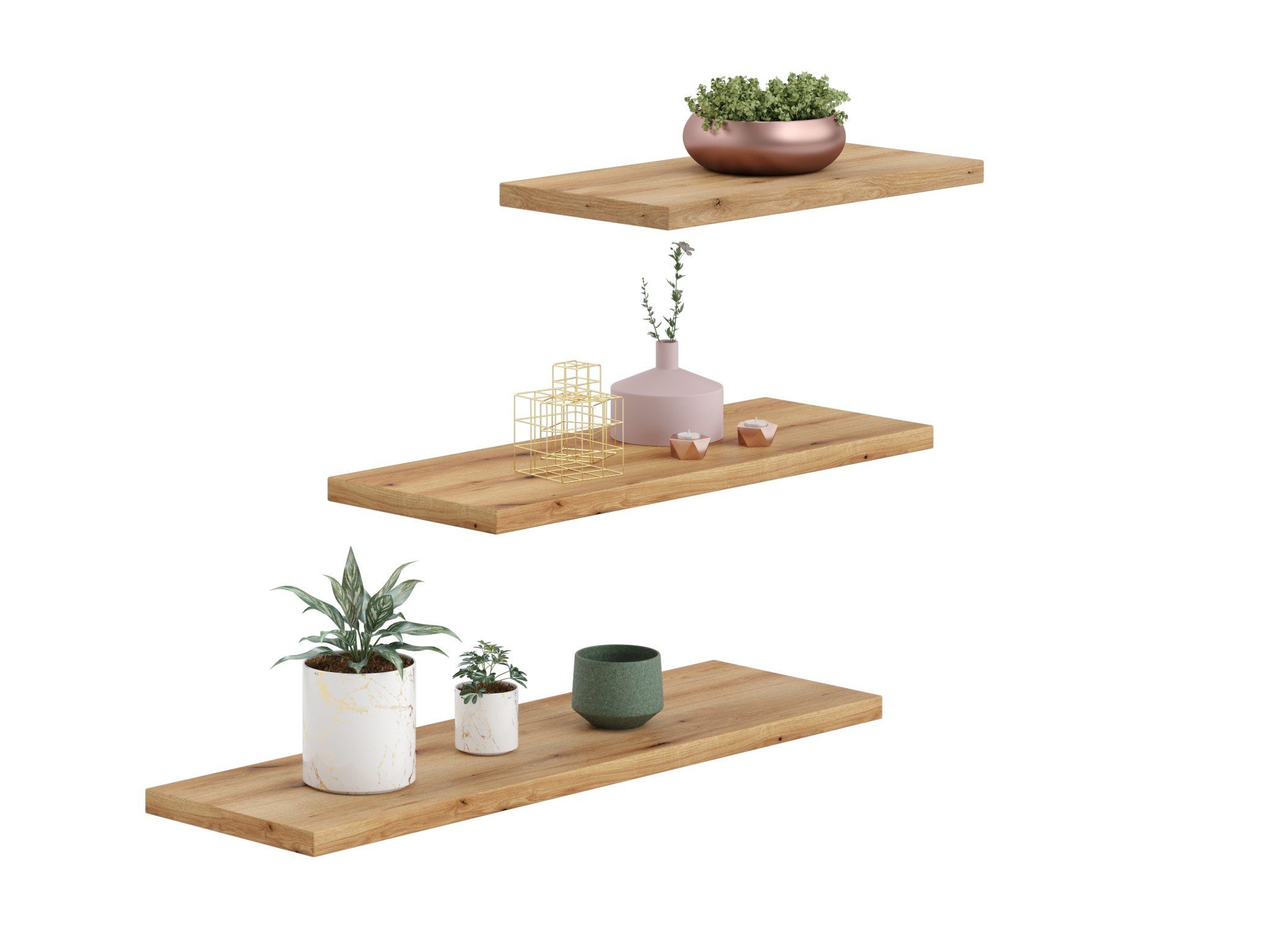 Bücher,Bilder,Wohnzimmer,Schlafzimmer breit, 45cm Schwebe-Regal Holz Wandregal Home und Wandregale Stück Set 30cm 3 Wandboard, dunkles für 60cm 3er Collective