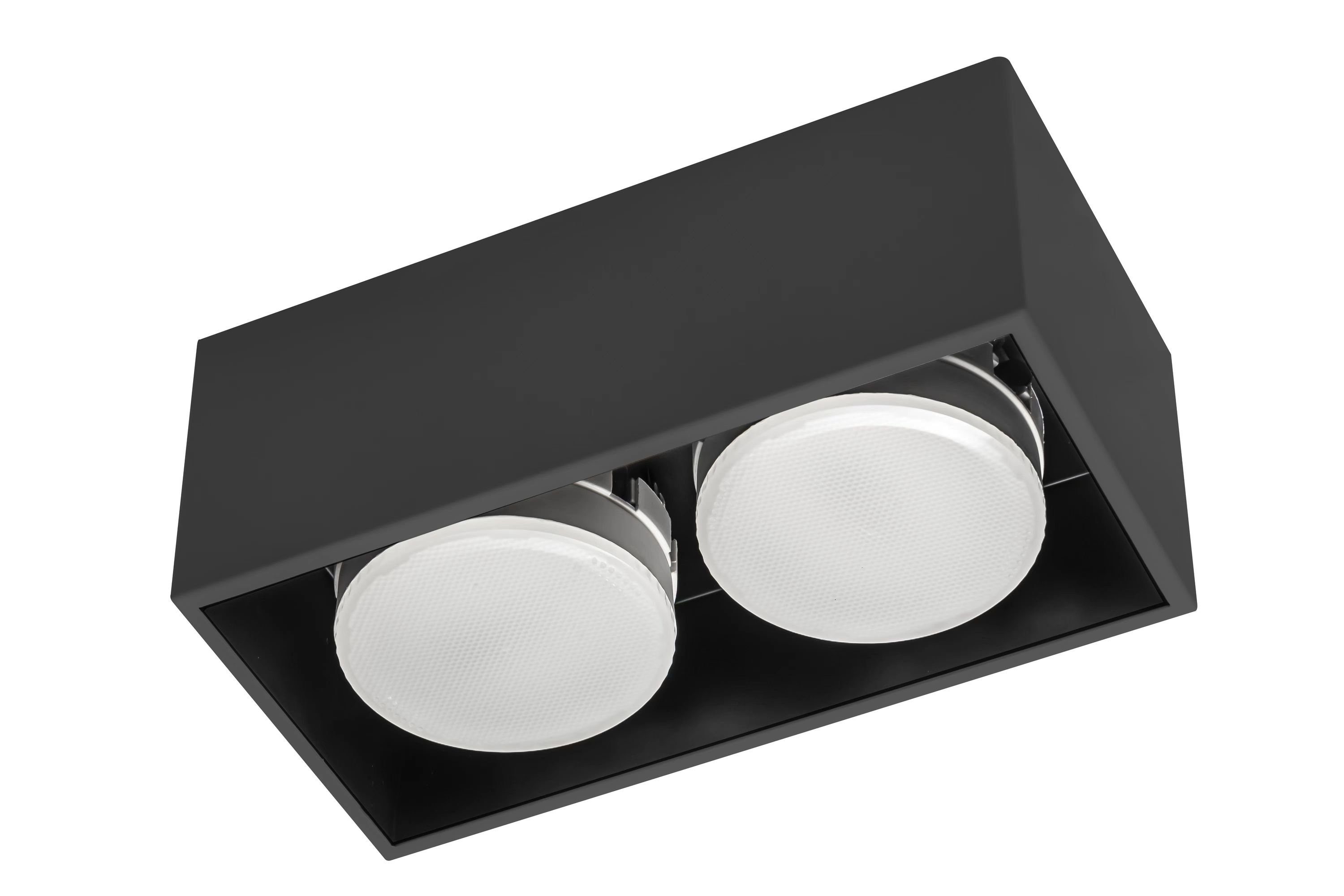schwarz 2x bis Deckenleuchte light GX53 LED, 12W Deckenleuchte, LED's 2900195 LED