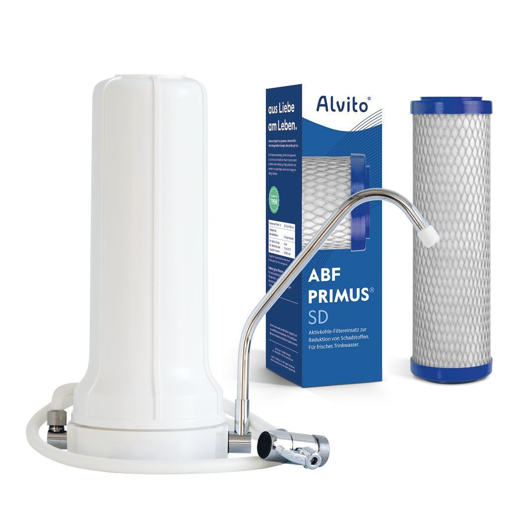 Alvito Wasserhahn-Wasserfilter, Alvito Auftisch Basic Wasserfilter Set Pure (inkl. Primus SD)