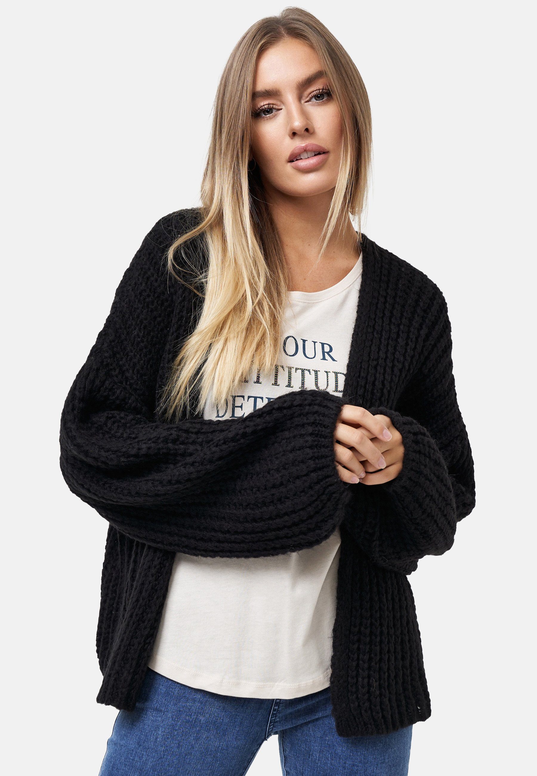 Decay Strickjacke mit modischem Grobstrick-Muster