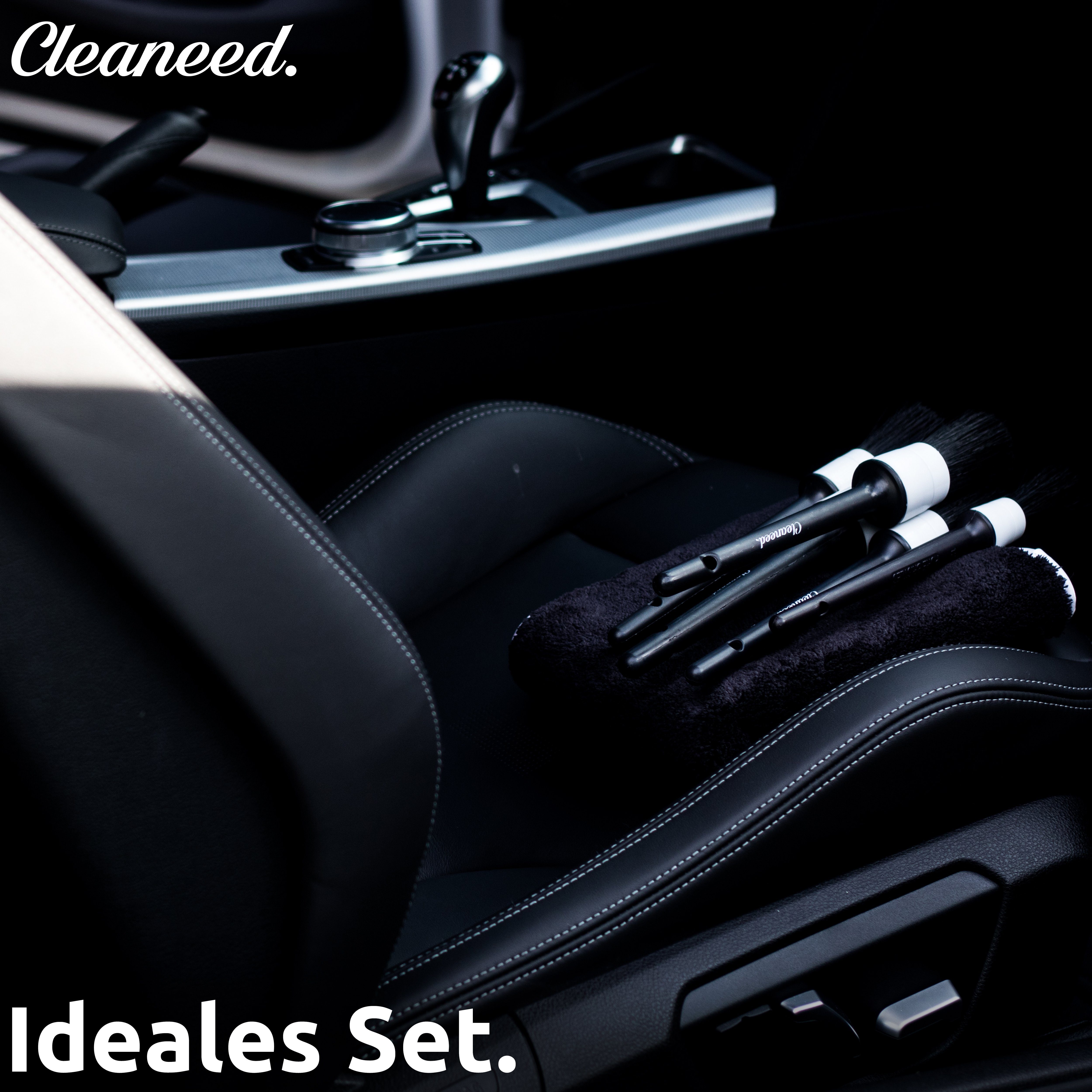 Cleaneed Autowaschbürste Detailing Pinsel Set - Schonende & einfache Reinigung, Auto, Felgen, Alufelgen, Innenraum, Motorrad, Felgenbürste, (5-tlg), Universal einsetzbar und Oberflächenschonend