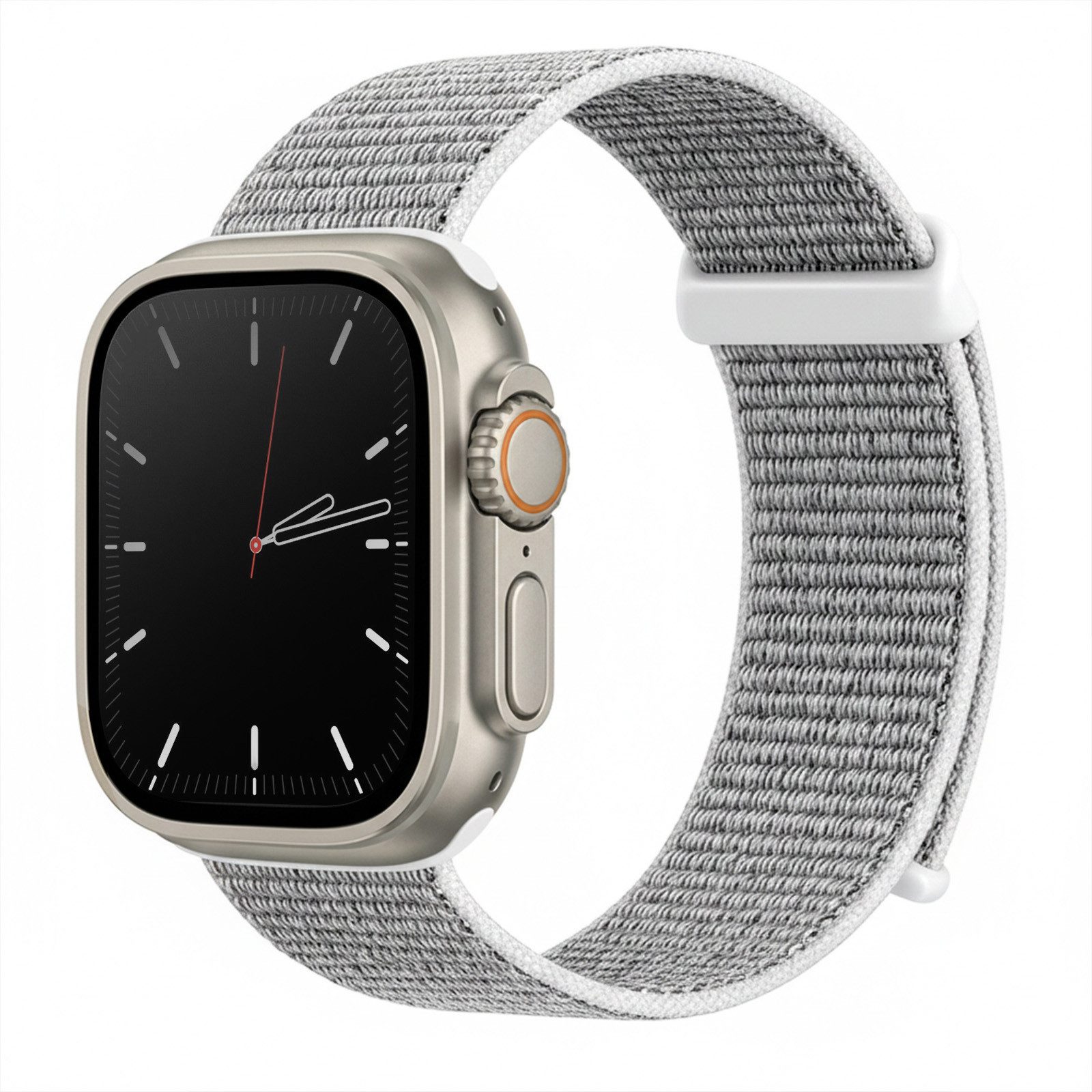 Tec-Expert Smartwatch-Armband für Apple Watch Ultra 1 49 mm Armband Ersatz Wechsel Band, Nylon Textil mit Klettverschluss, stufenlos Verstellbar, atmungsaktiv