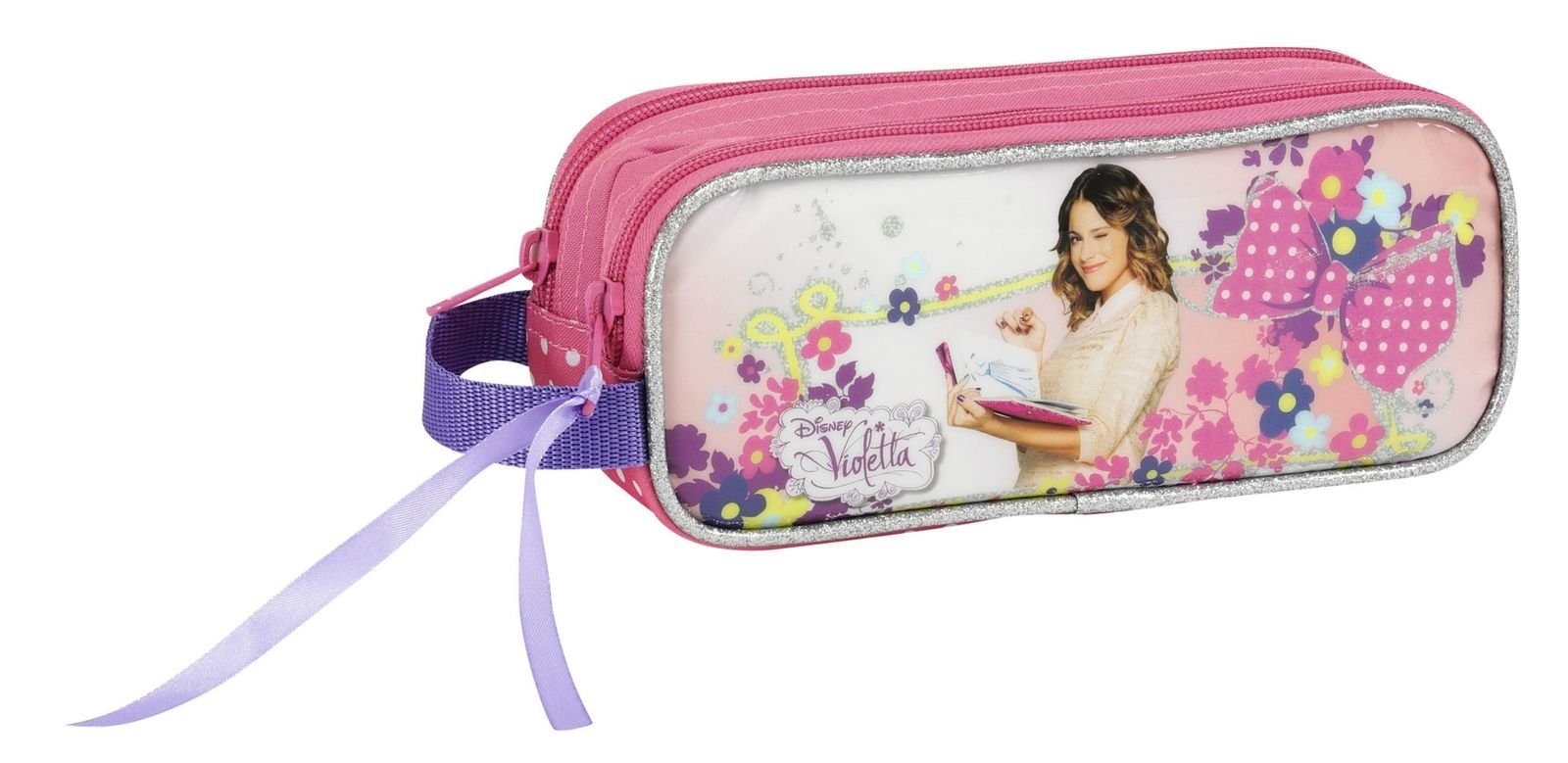 Violetta Federmäppchen Disney Violetta - Reißverschluss Mädchen), (1-tlg., ungefüllt, 2-fach, Federmäppchen