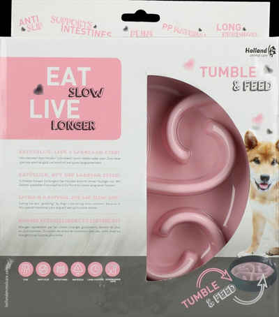 EAT SLOW LIVE LONGER Napf »Eat Slow Live Longer Tumble Feeder Pink«, Kunststoff