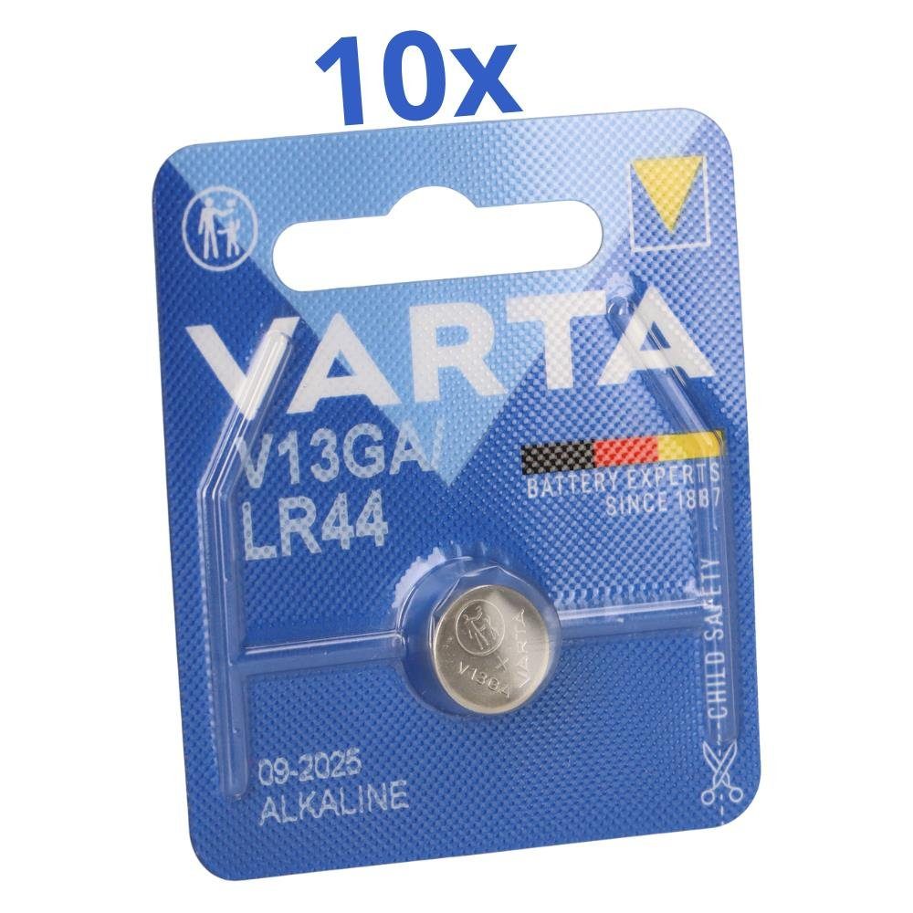VARTA 10x Varta Knopfzelle Electronics V 13 GA / A76 / LR 44 Alkaline 1,5 V Knopfzelle