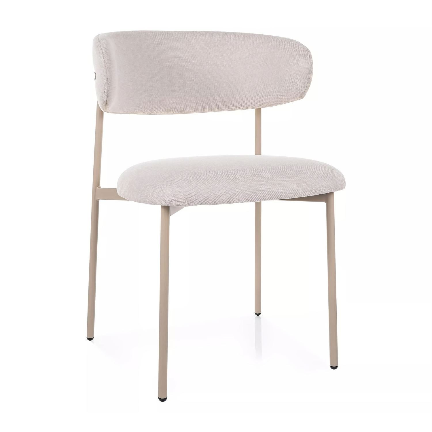 Lookway Polsterstuhl ELYSE KASCHMIR Stuhl in Beige mit kaschmirfarbenen Met günstig online kaufen