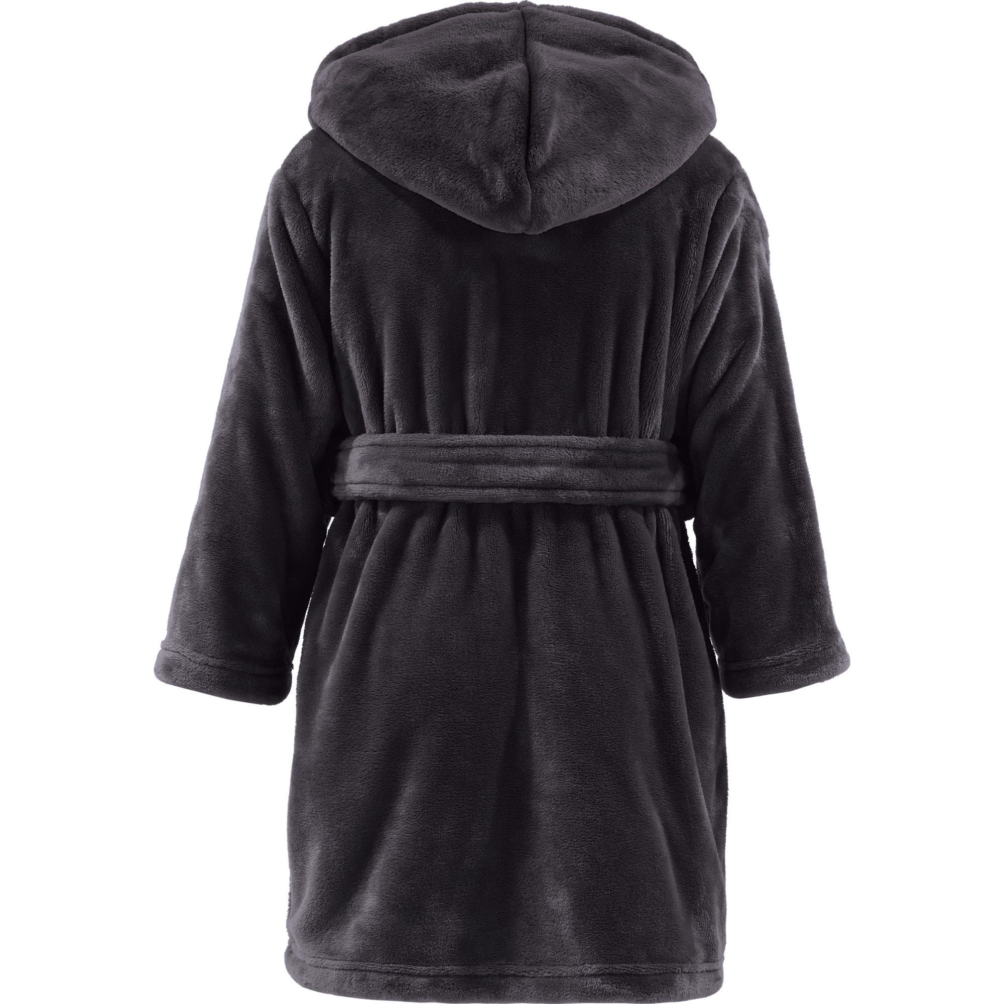 REDBEST Kinderbademantel Kinder-Bademantel "Perris" mit Kapuze, Rückenlänge: 63 cm, Fleece, mit Kapuze/mit Aufsatztasche:, default, Fleece Uni – Bild 2 von 3