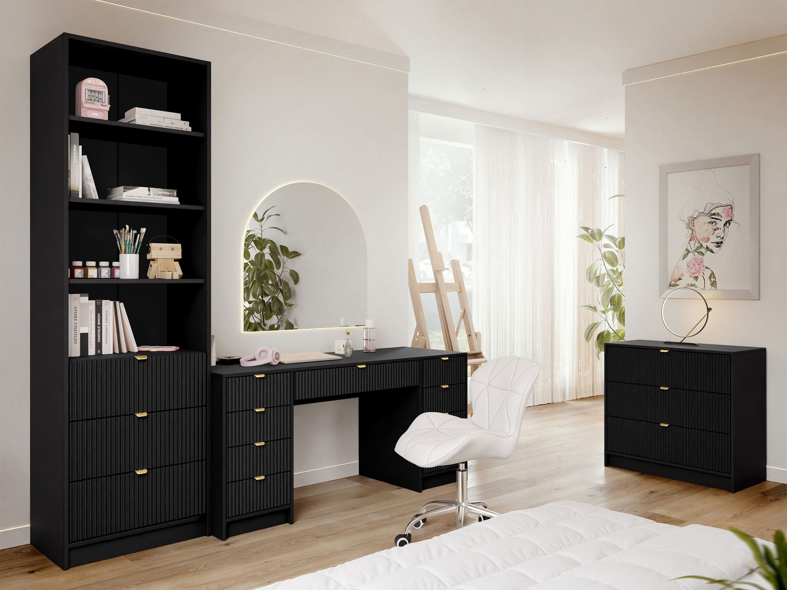 MIRJAN24 Wohnzimmer-Set Tireno VI, (3er-Set, Kommode, günstig online kaufen