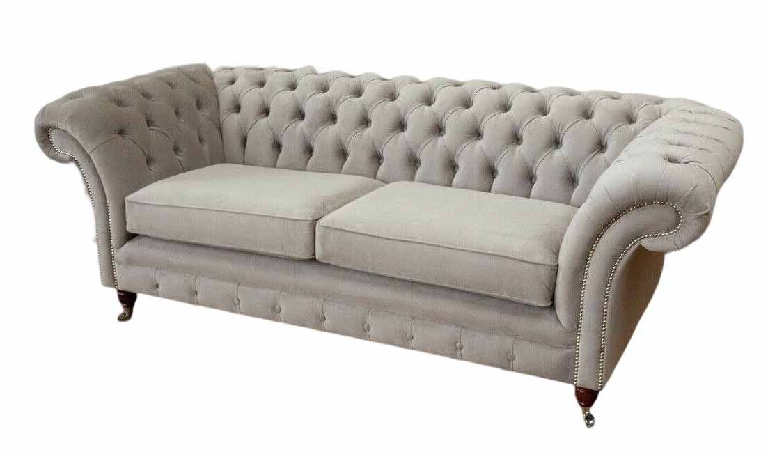 JVmoebel Sofa Chesterfield 3 Sitz Relax Lounge Sofa Textil Polster Couch Stoff, Made In Europe