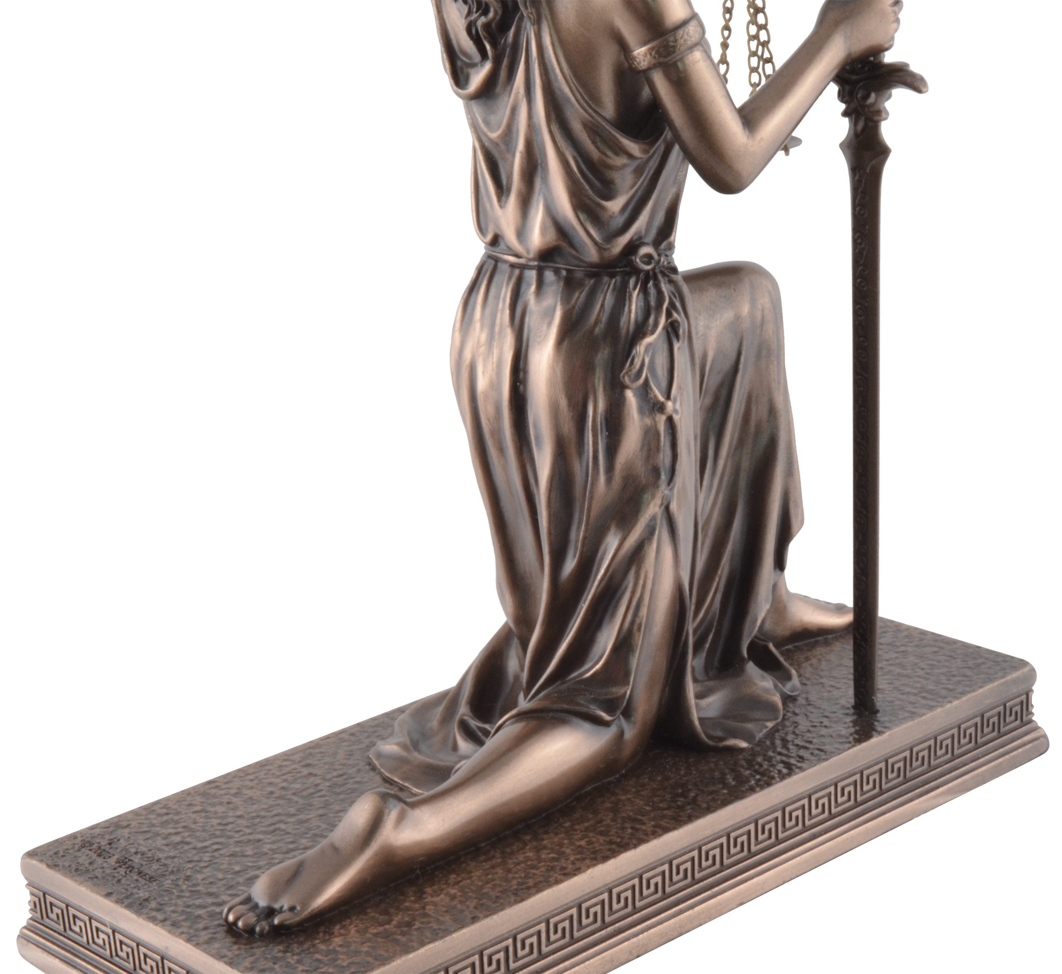 Größe: Justitia Kunststein, Knieende coloriert, 8x13x17 cm Dekofigur Gmbh L/B/H von bronziert, ca. Vogler Veronese, direct