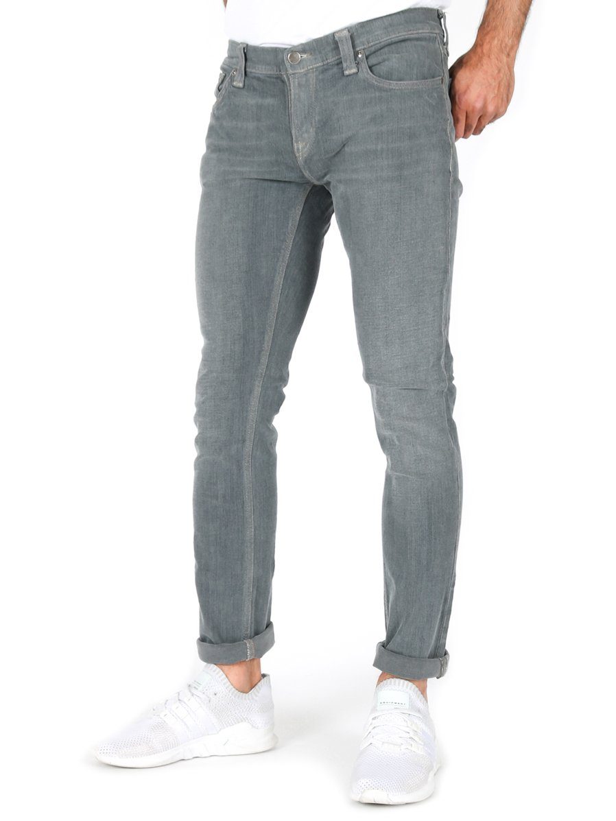 John Nudie Tight Jeans Long Skinny-fit-Jeans Charcoal