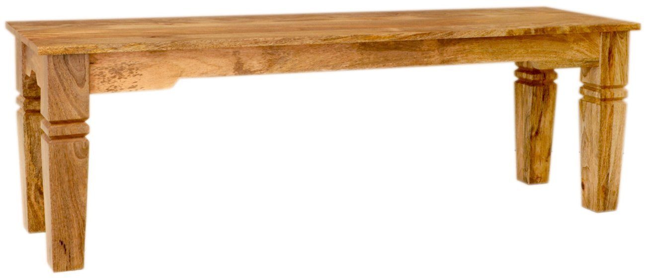Indischesmoebelhausde Sitzbank Bank Guru 140x40 aus Mango-Massivholz