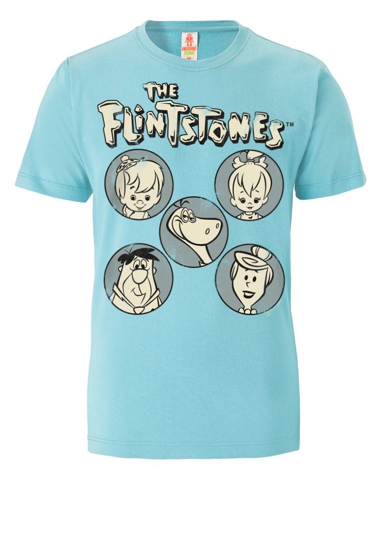 mit Familie Feuerstein Flintstones-Print LOGOSHIRT T-Shirt