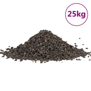 vidaXL Aquarien-Substrat Basalt-Kies 25 kg Schwarz 5-8 mm