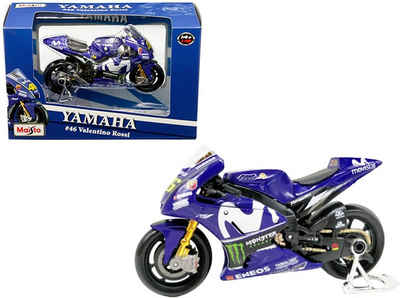 Maisto® Modellmotorrad Modellmotorrad Yamaha Movistar #46 Valentino Rossi blau, Maßstab 1:18, Maßstab 1:18, detailliertes Modell