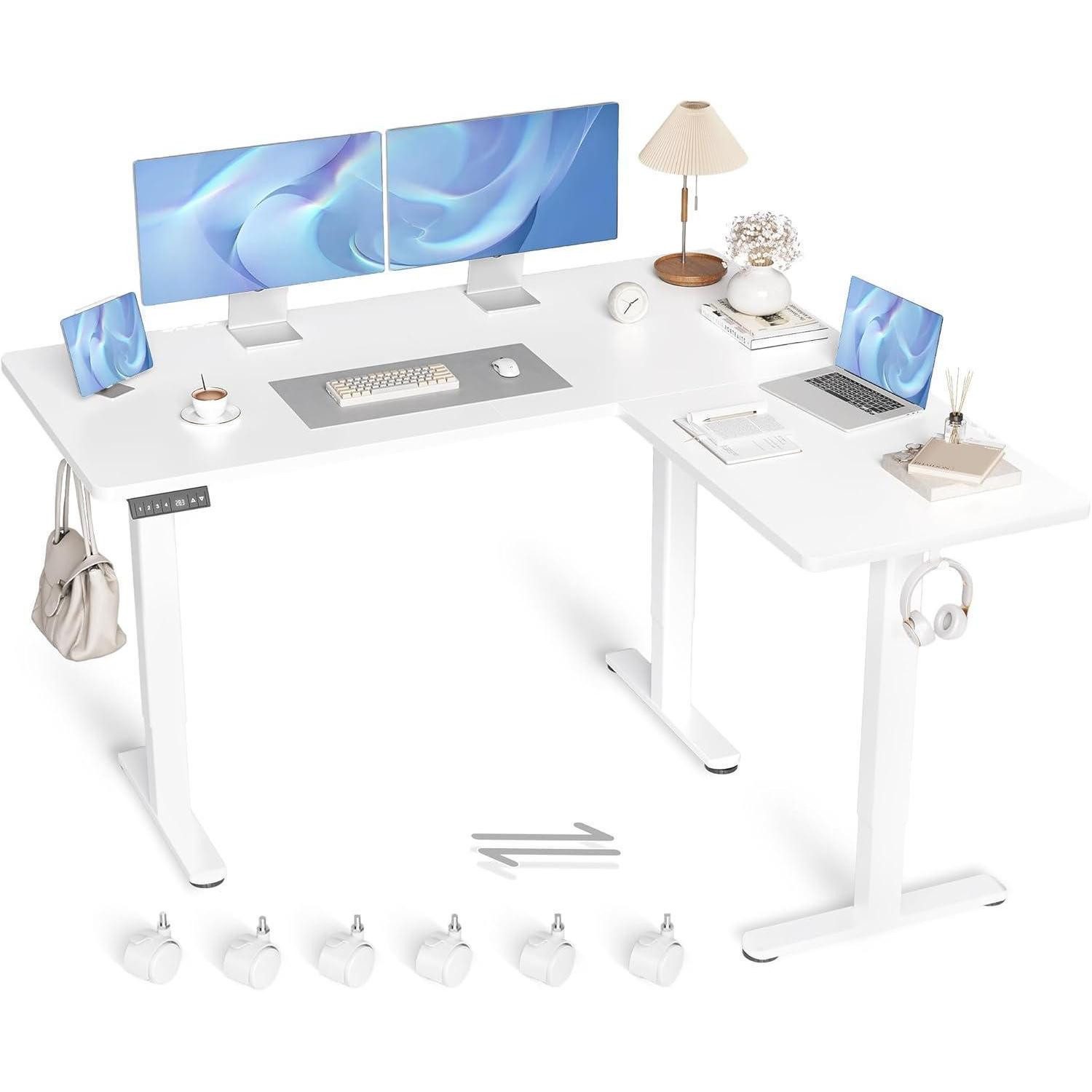 LuxusKollektion Eckschreibtisch Eckschreibtisch Höhenverstellbar 160x140cm günstig online kaufen