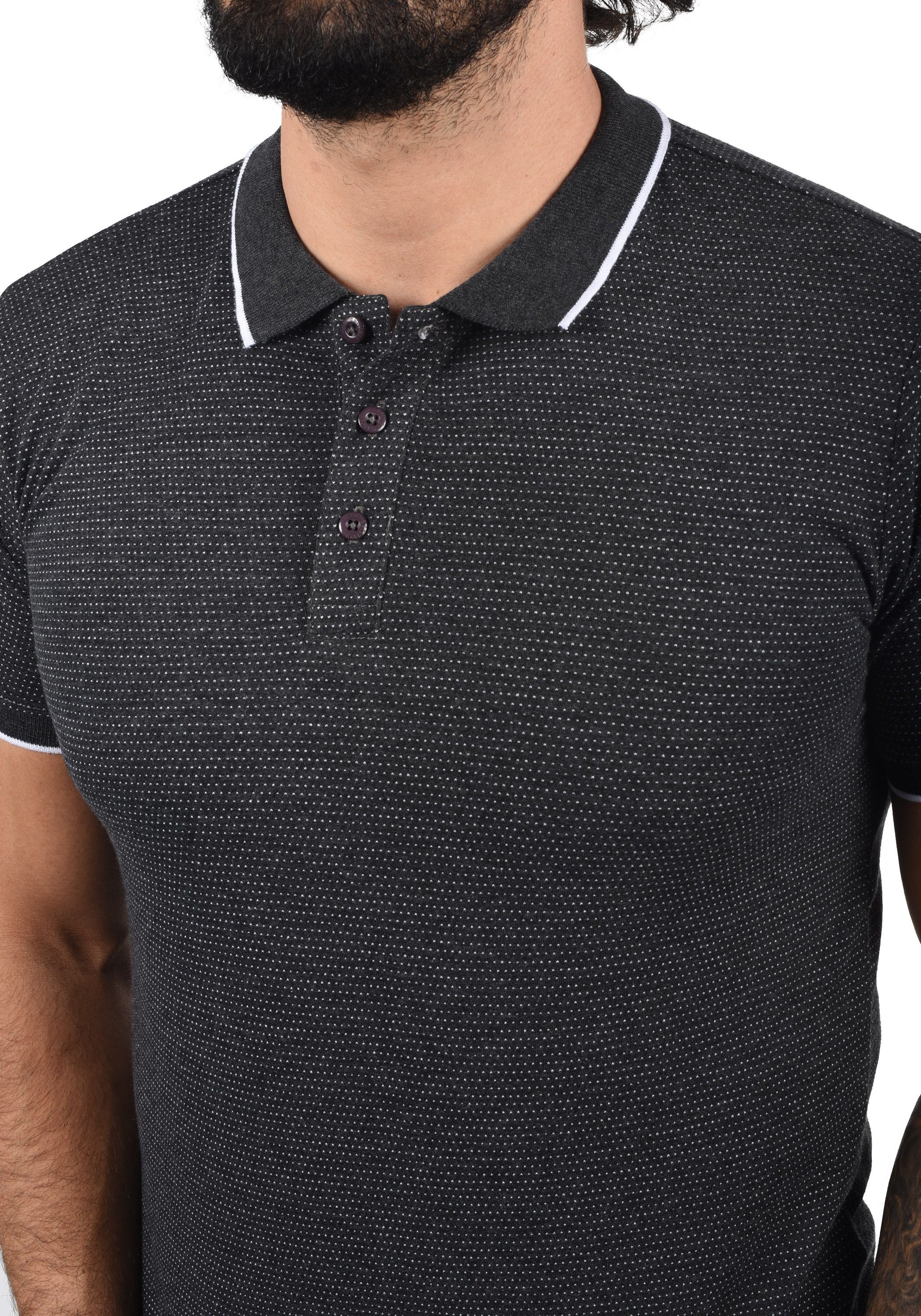 Melange Grey Poloshirt Polo Dark SDSava (8288) !Solid