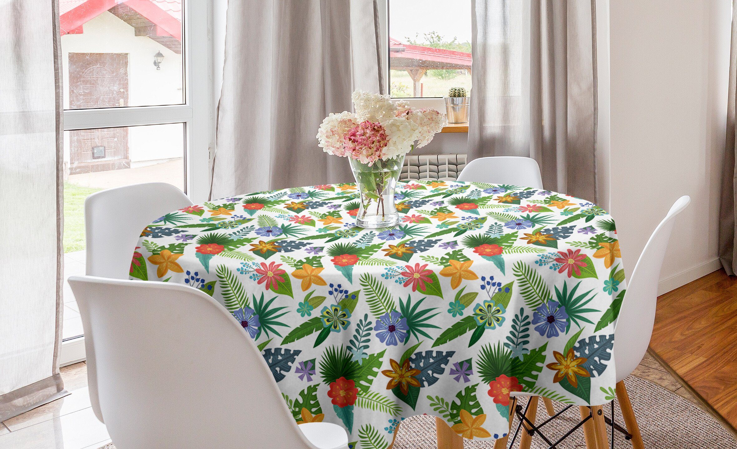 Abakuhaus Tischdecke Abdeckung Dekoration, Blumen für Layout Tischdecke Blumen Kreis bunten Esszimmer Küche von