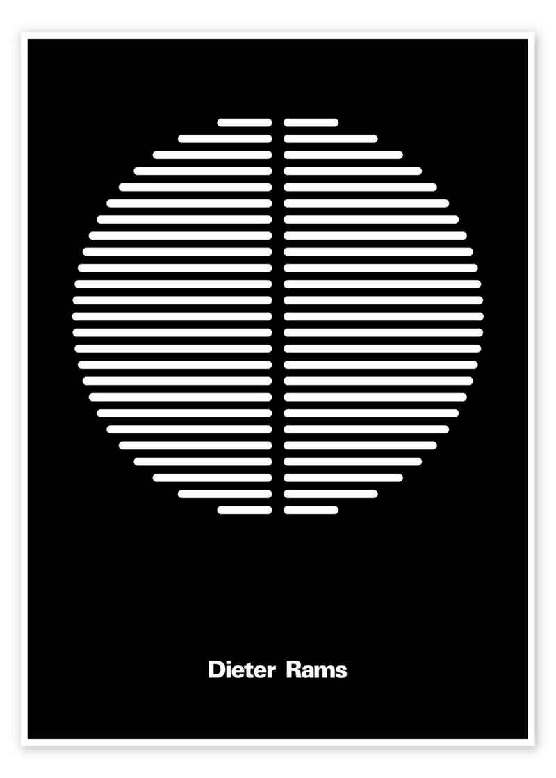 Posterlounge Poster THE USUAL DESIGNERS, Dieter Rams, Wohnzimmer Skandinavisch Digitale Kunst