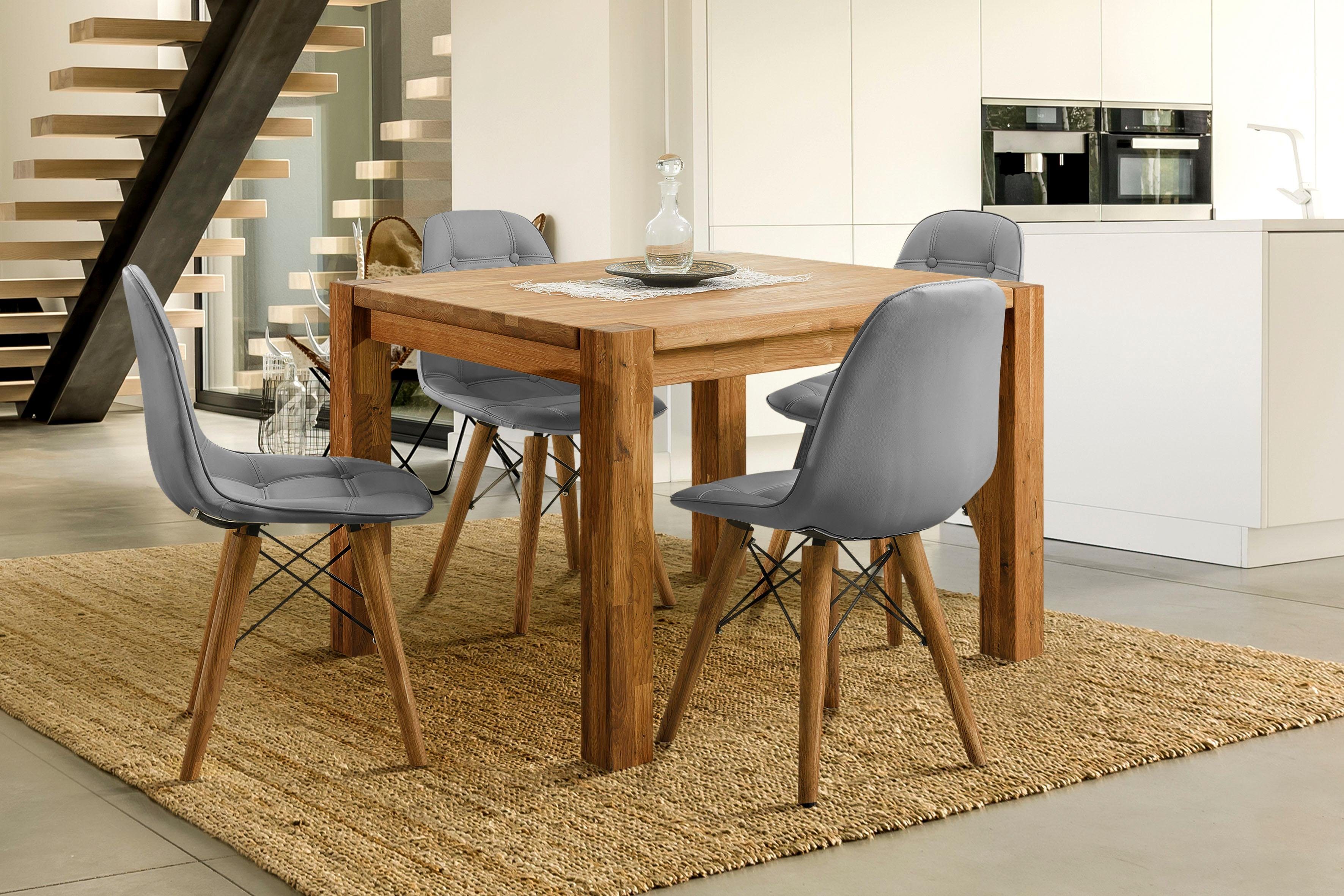 Home affaire Essgruppe »Tim«, (Set, 5-tlg), bestehend aus 4 Stühlen und  einem Esstisch, Esstischgröße 120 cm online kaufen | OTTO