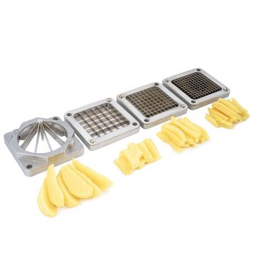 Mahlzeit Gemüseschneider Kartoffelschneider mit 4 Edelstahl Messer für Stifte und Ecken