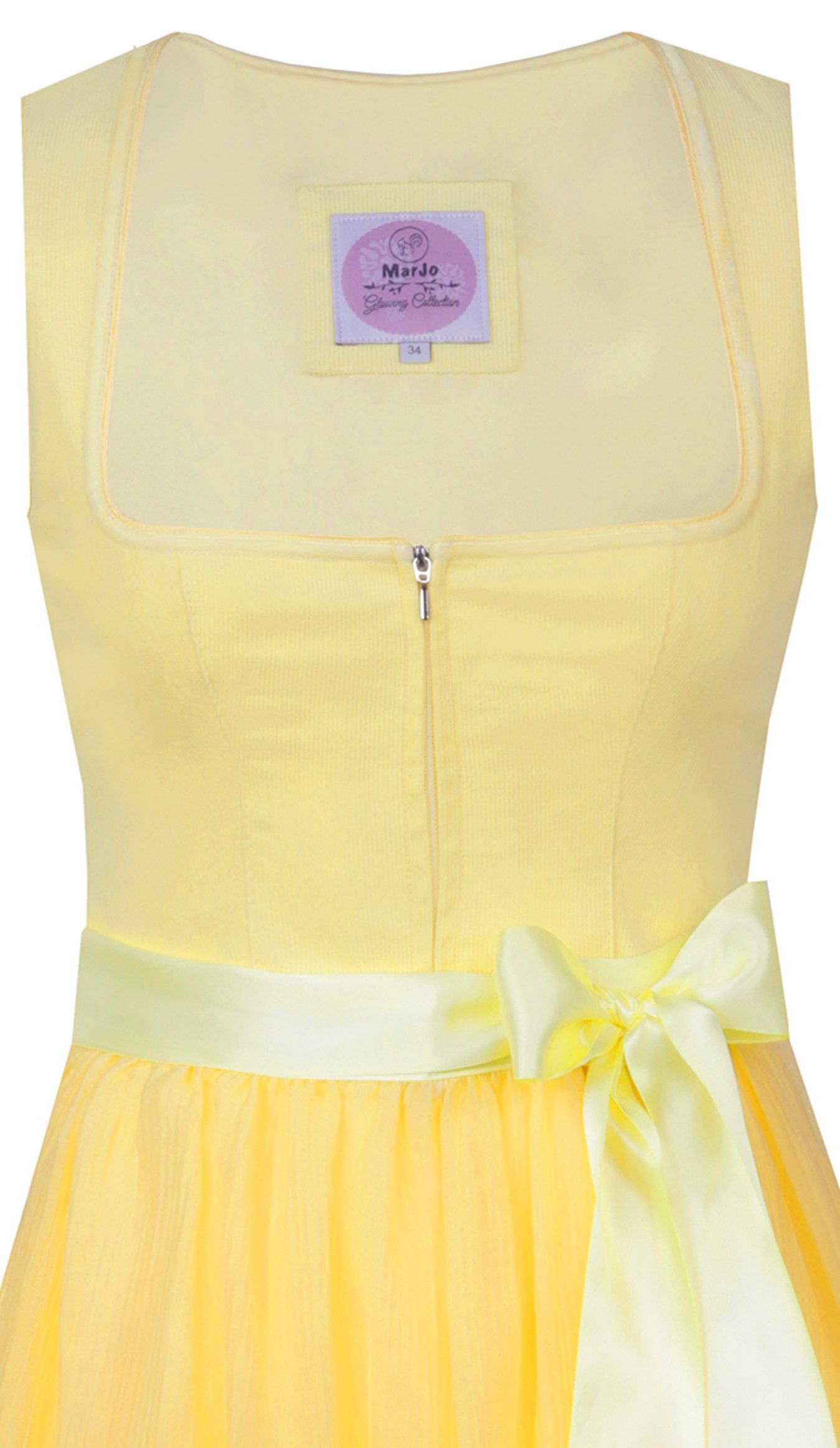 MarJo Trachtenkleid Midi-Dirndl Hofstetten in Gelb günstig online kaufen