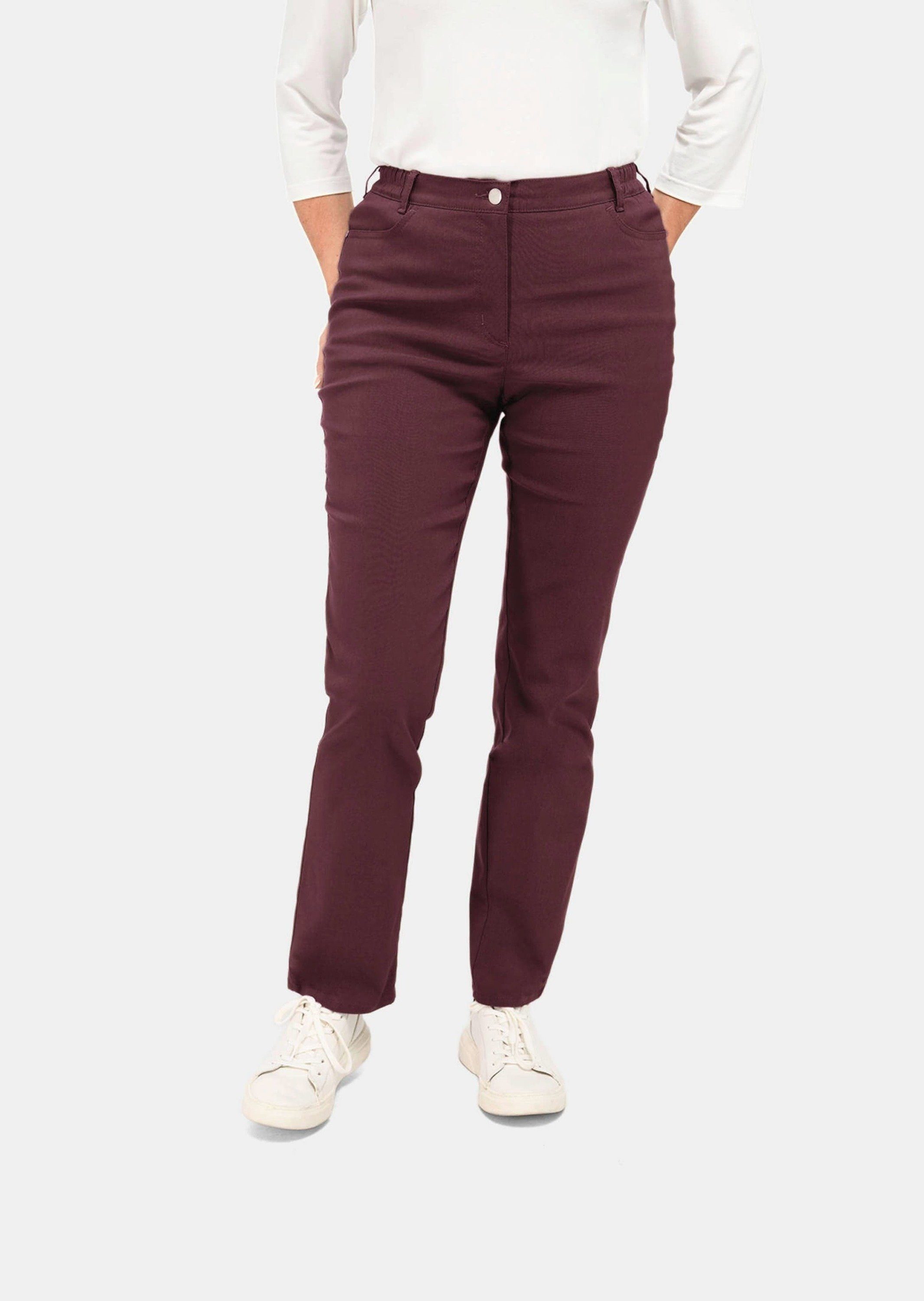 Super-Stretch-Hose Stoffhose bordeaux Perfekte GOLDNER CARLA