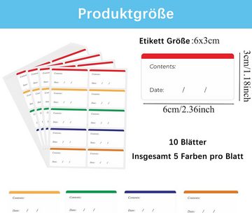 Lollanda Etiketten Gefrieretiketten Zum Beschriften, 100/200 Stück 6cm*3 cm, Leicht Abziehbare, Datum Etiketten, Etiketten für Küche Marmelade