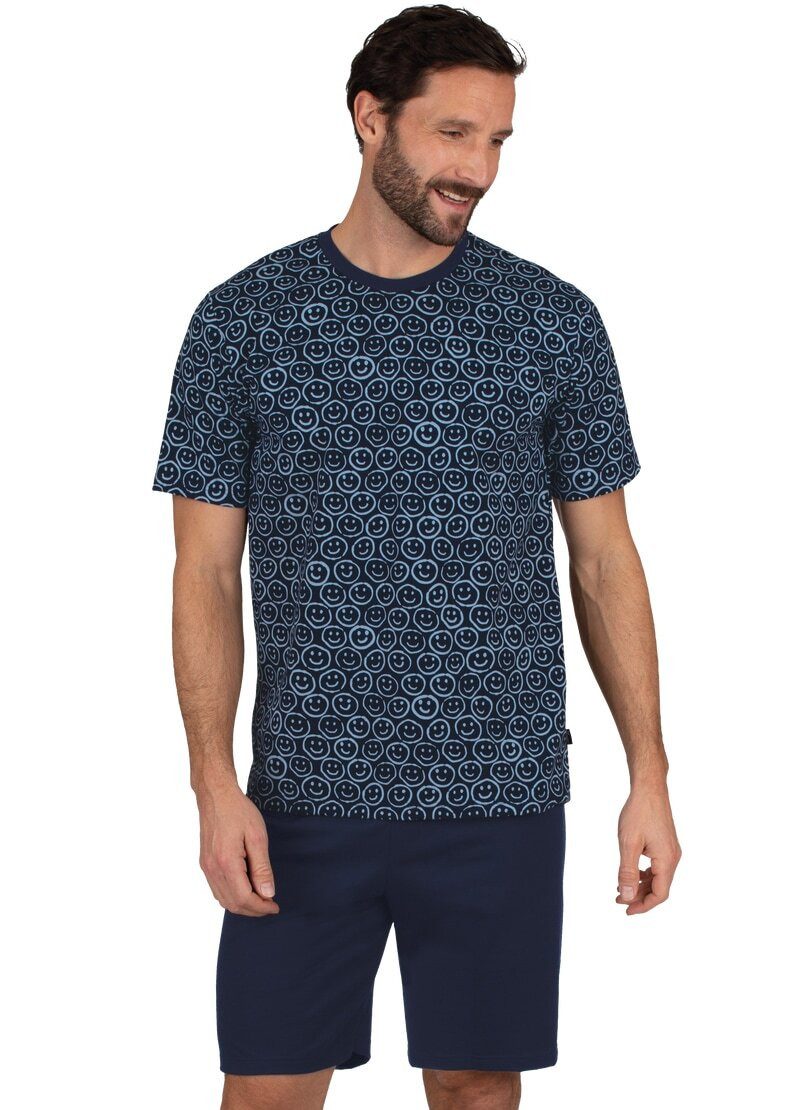 Trigema Schlafanzug TRIGEMA Kurzer Schlafanzug mit Smiley-Motiv (1 tlg) günstig online kaufen