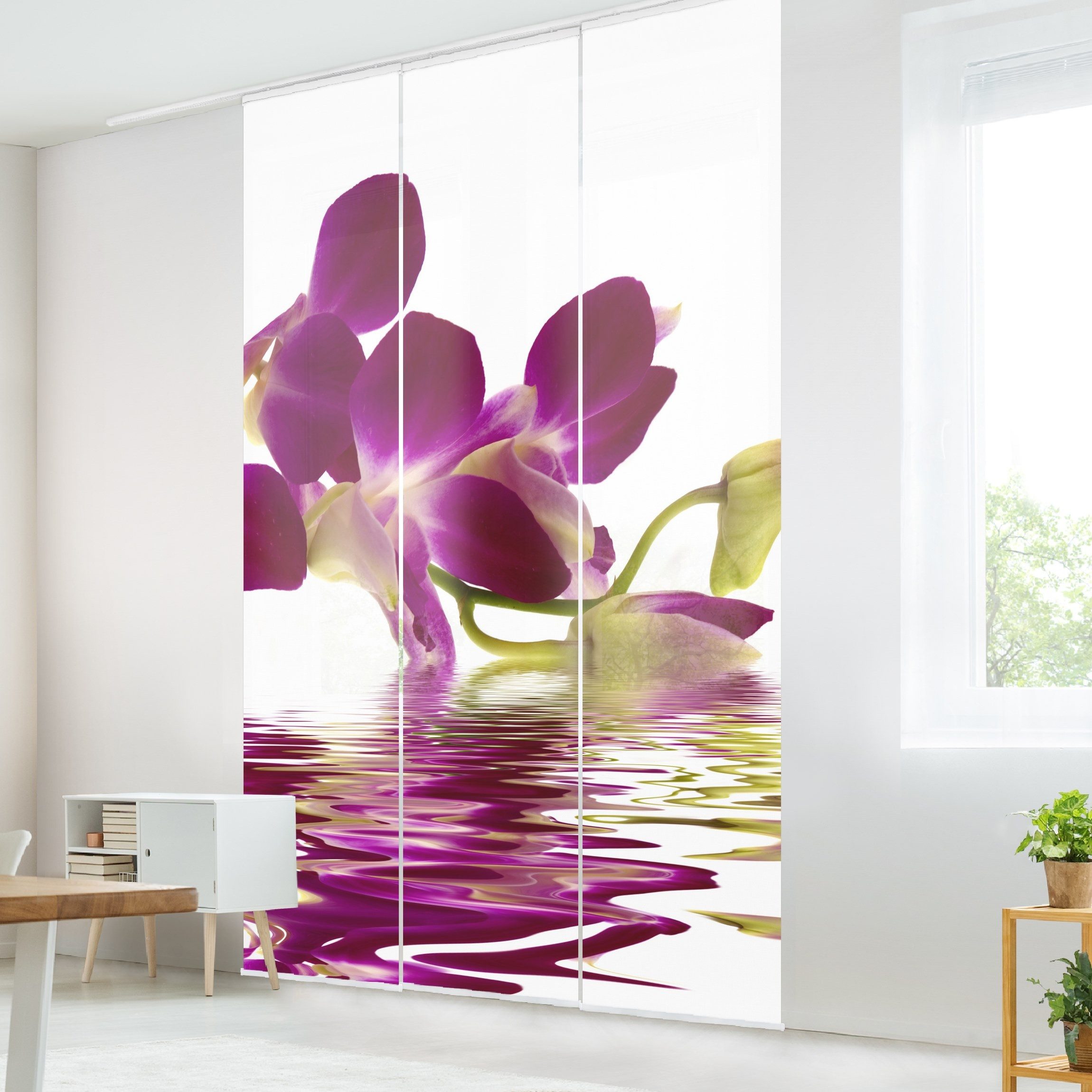 Bilderdepot24 Schiebegardine modern Flächenvorhang blickdicht Pink günstig online kaufen