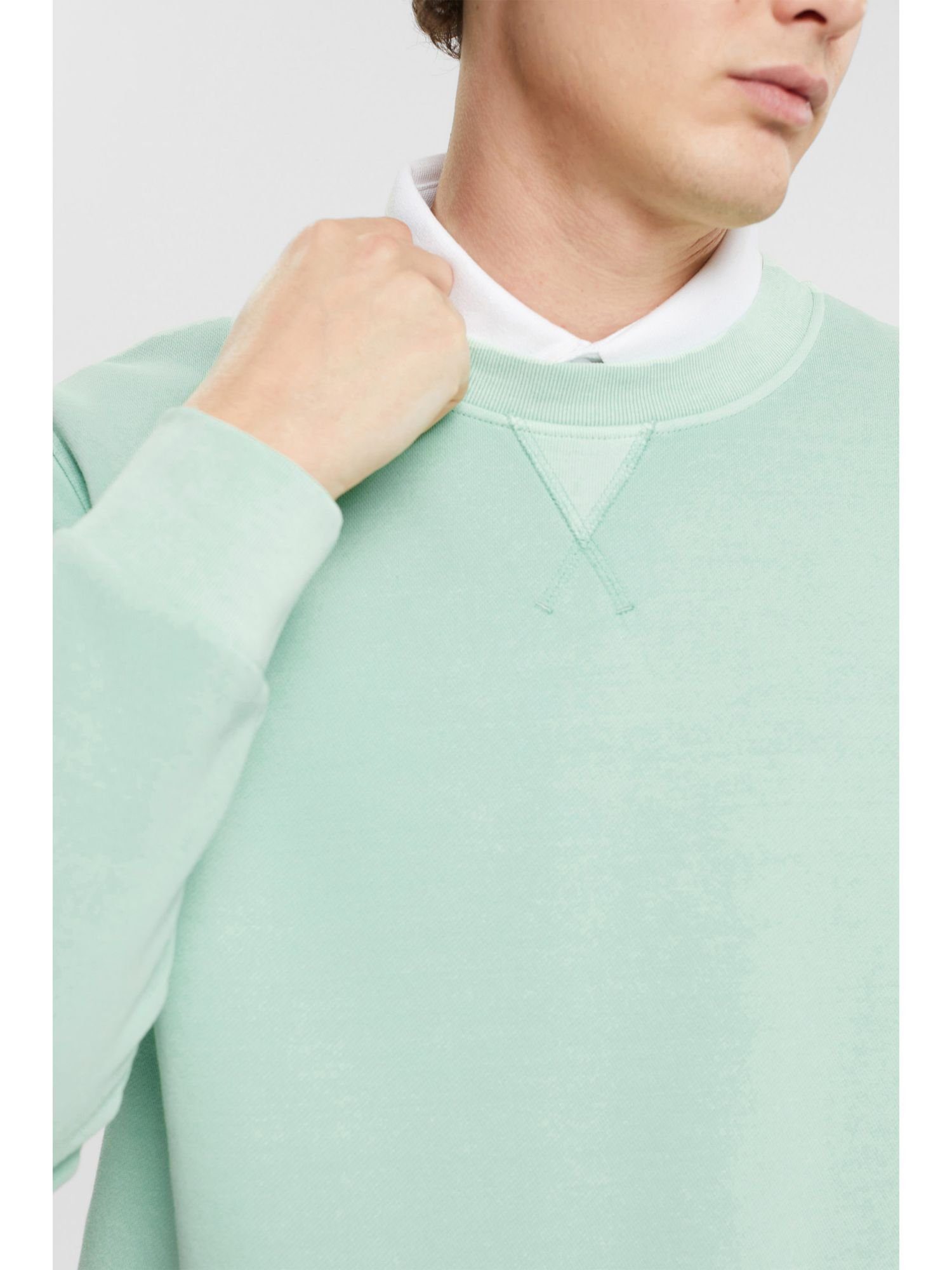 LIGHT Unifarbenes Esprit (1-tlg) Fit Regular GREEN Sweatshirt im AQUA Sweatshirt