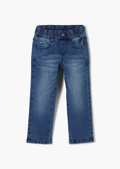 s.Oliver 5 Pocket Jeans »Regular Jeans mit Elastikbund« Zierknopf, Waschung  - Onlineshop Otto