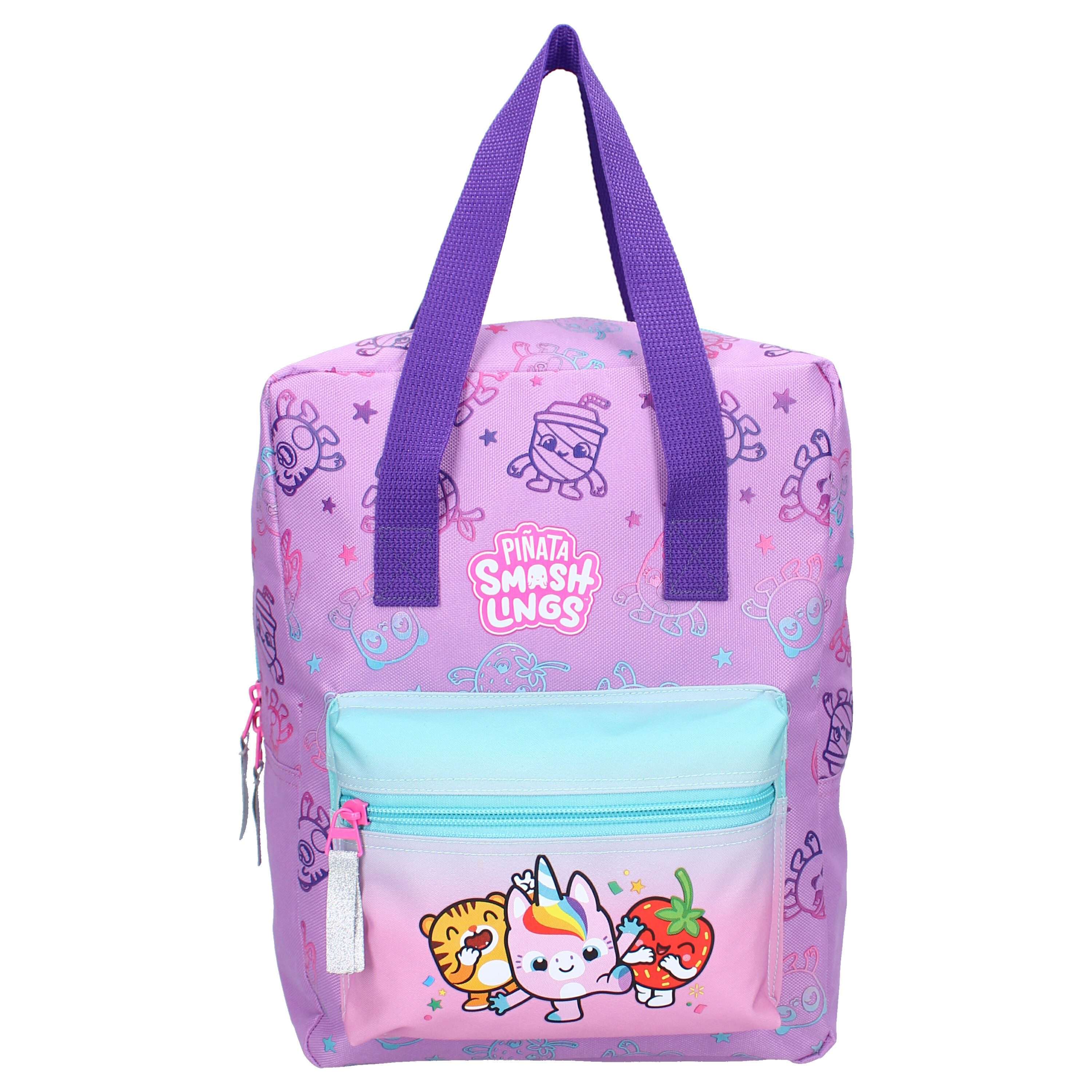Piñata Smashlings Kinderrucksack Kinder Rucksack – Lila Schulranzen mit fröhlichem Motiv