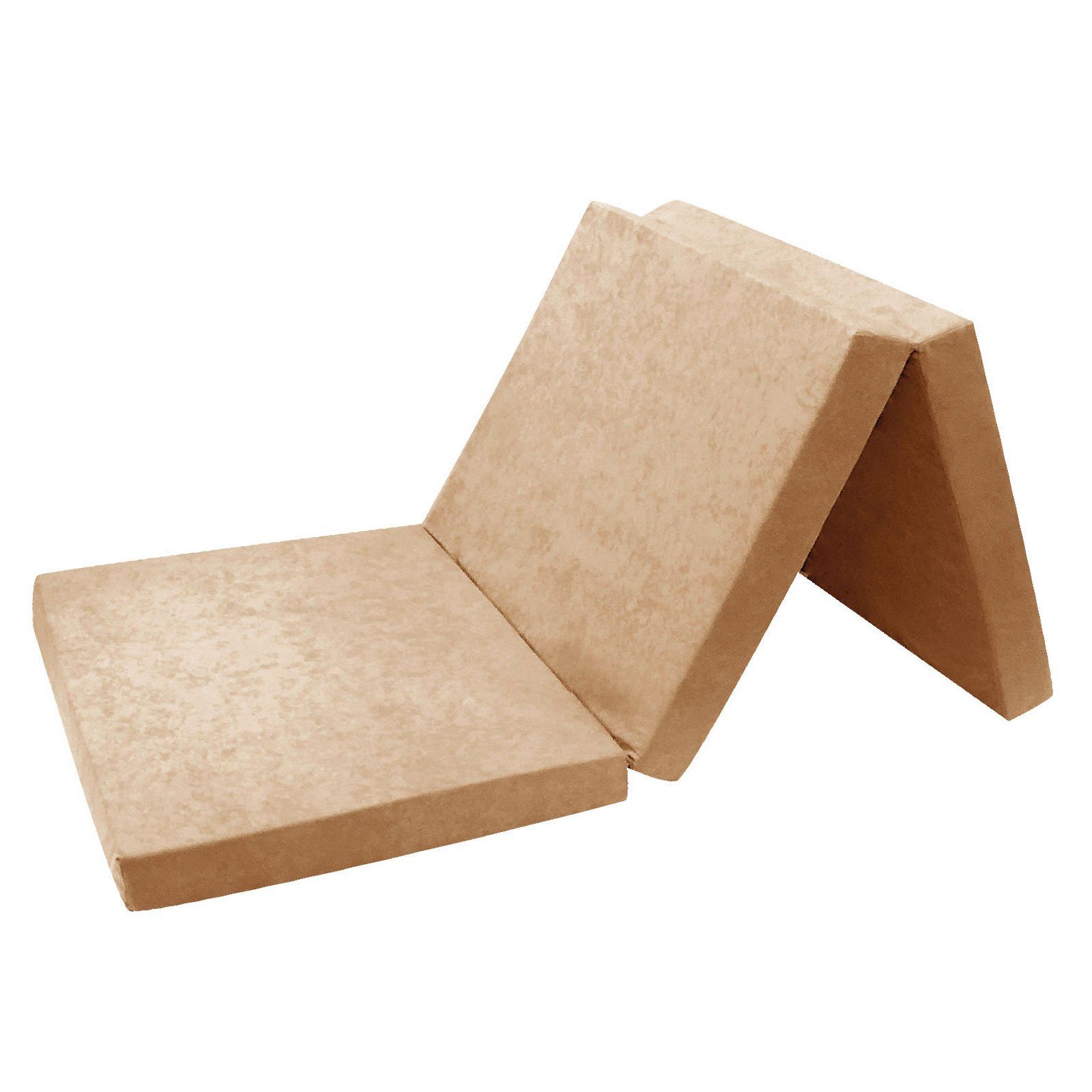 Klappmatratze Klappmatratze Gästematratze XM - 195x60x9cm, FORTISLINE Beige