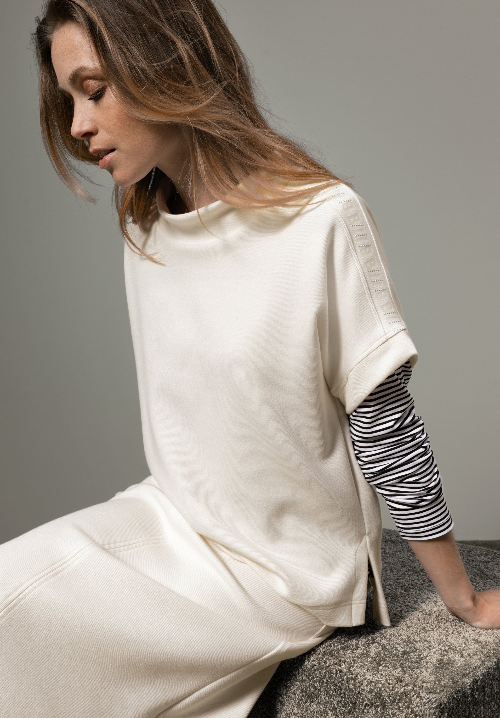 bianca Kurzarmshirt IDA aus softer Jersey-Qualität mit Schulterdetails