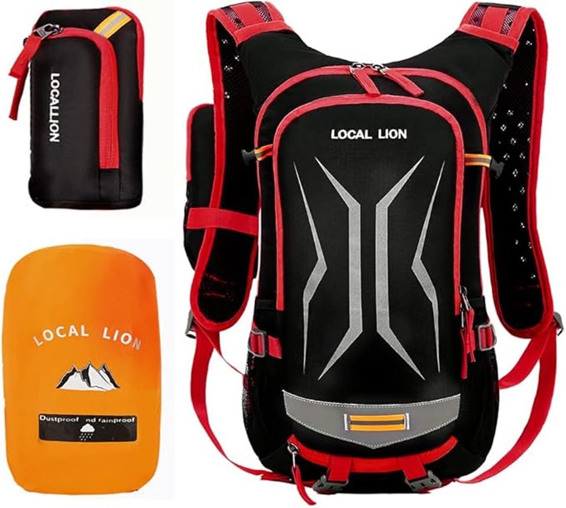 RAIKOU Fahrradrucksack 18L Reflexstreifen Helmabdeckung Trinkrucksack günstig online kaufen