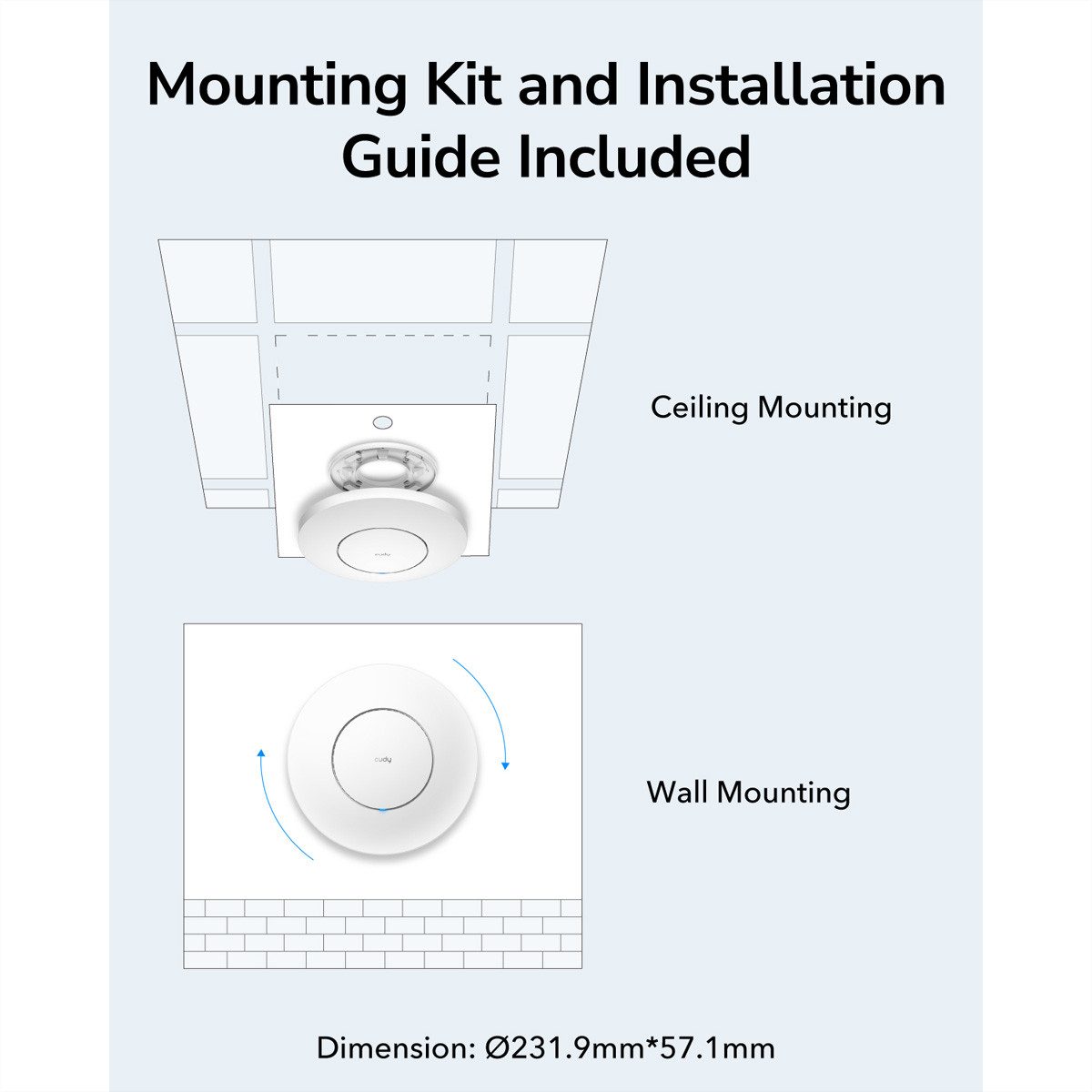 cudy AP1300 AC1200 Wi-Fi Access Point Gigabit WLAN-Repeater – Bild 4 von 5