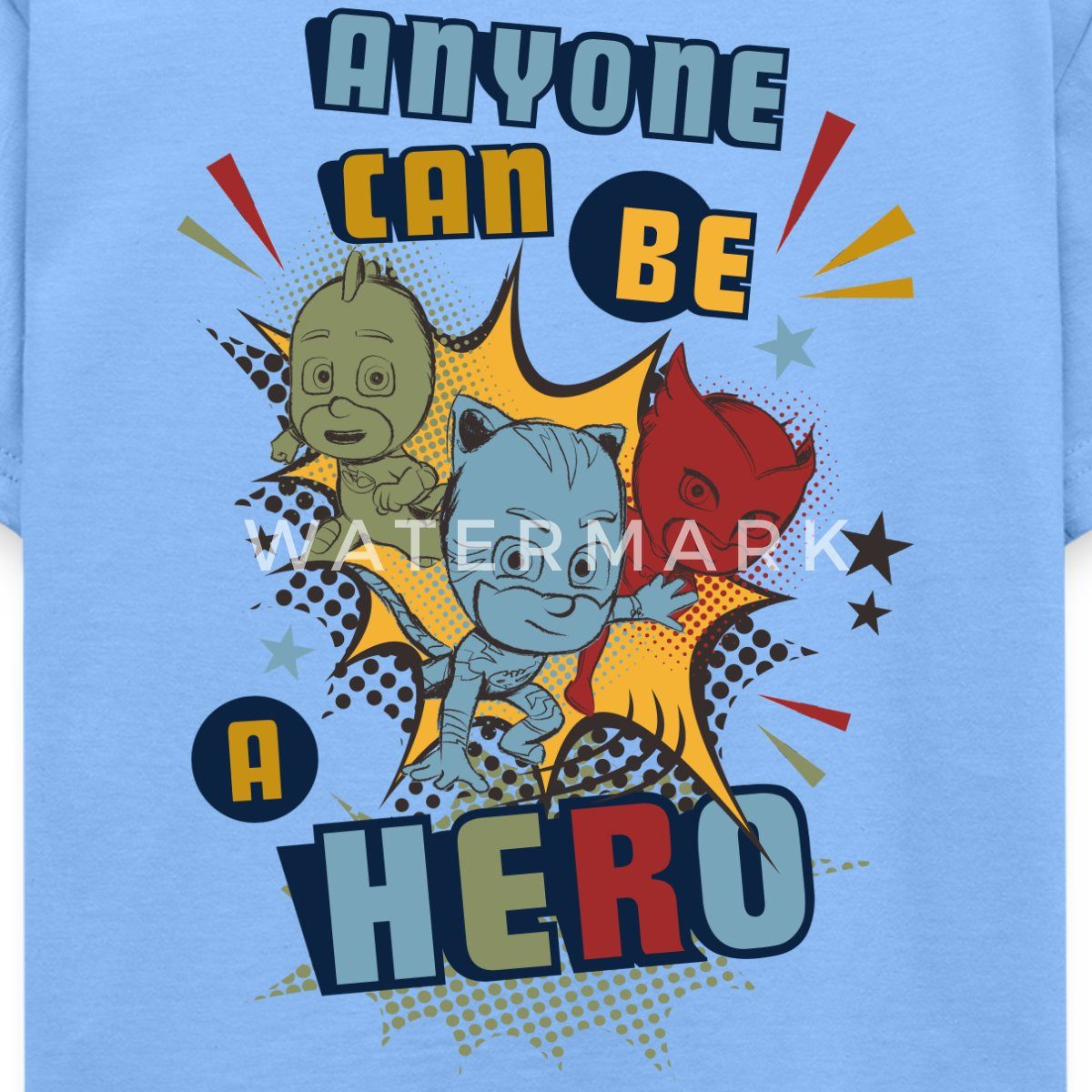 Spreadshirt T-Shirt PJ Masks Anyone Can Be Hero Pyjamahelden Kinder T-Shirt (1-tlg)