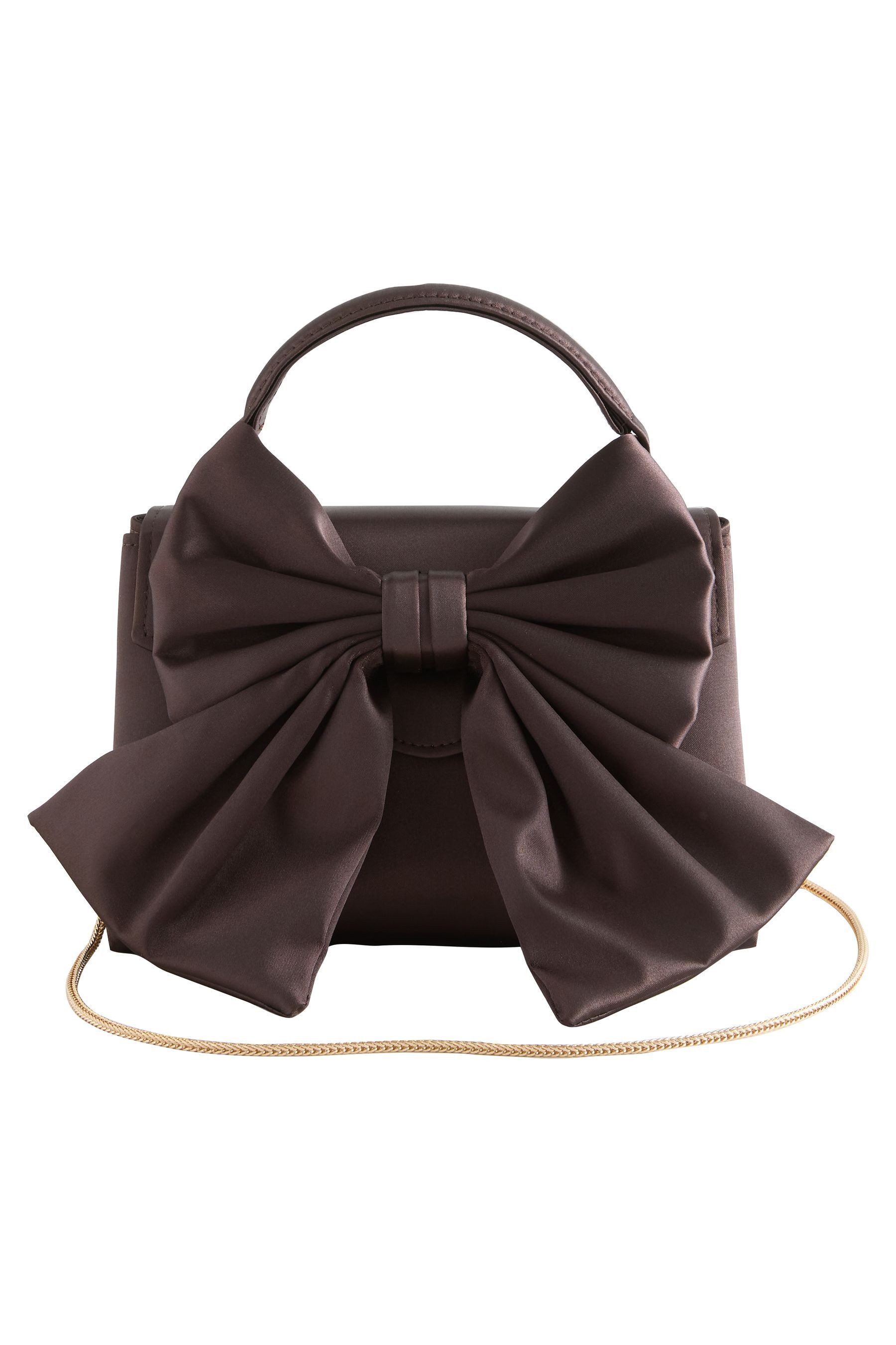 Clutch Handtasche mit Schleife aus Satin